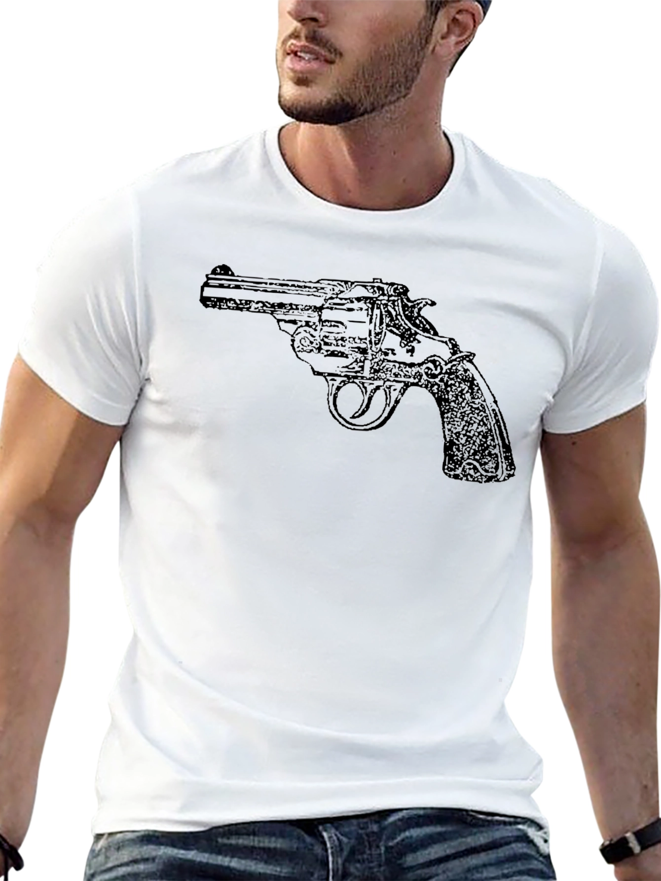 Revolver Graphic Print Black T-Shirt
