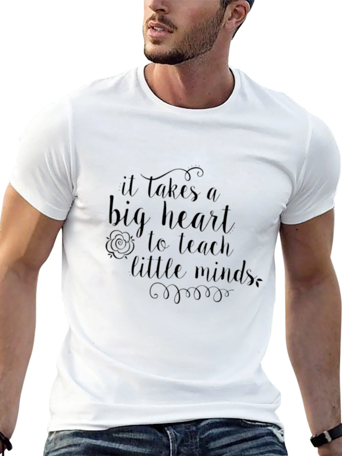 Teacher Appreciation Black T-Shirt: Big Heart to Teach