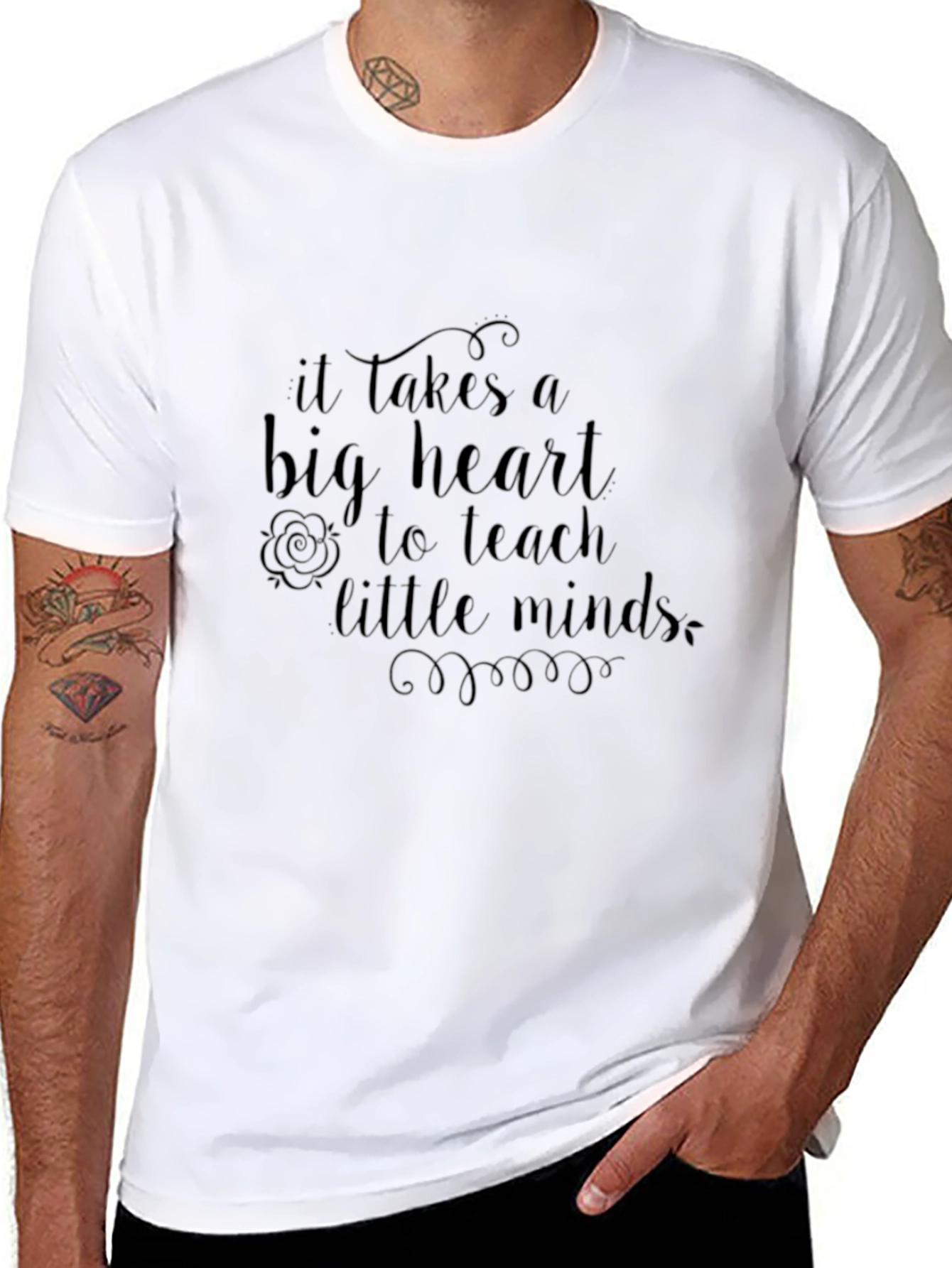 Teacher Appreciation Black T-Shirt: Big Heart to Teach