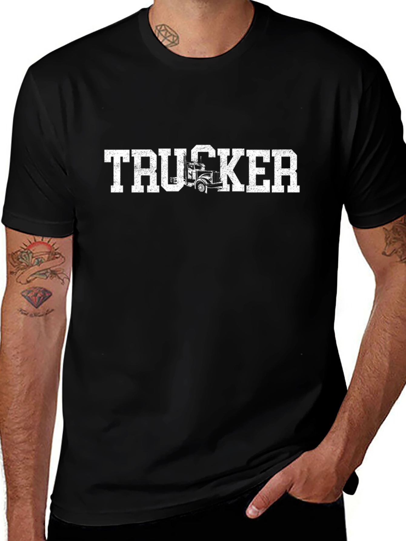 Trucker T-Shirt - Black