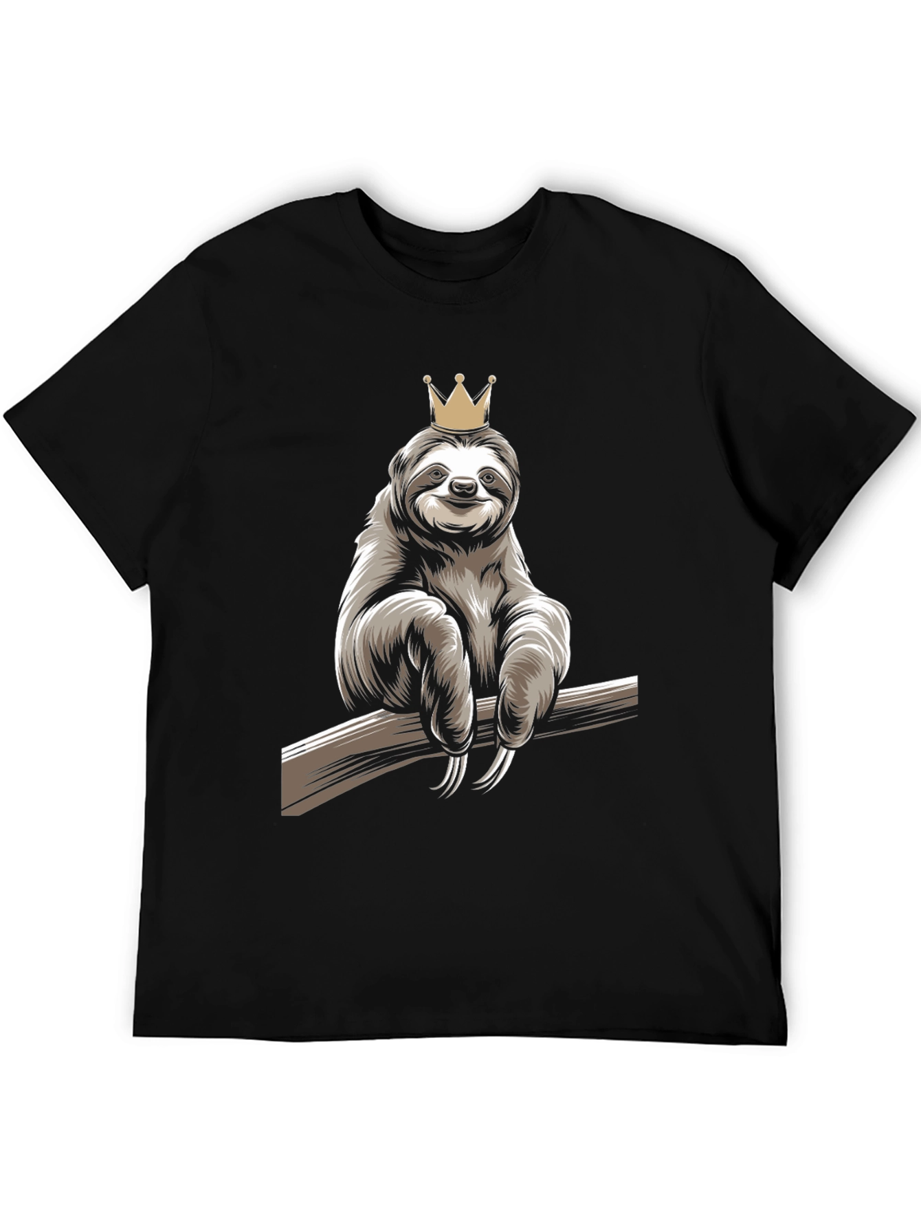 Sloth King Graphic T-Shirt - Relaxed Casual Wear