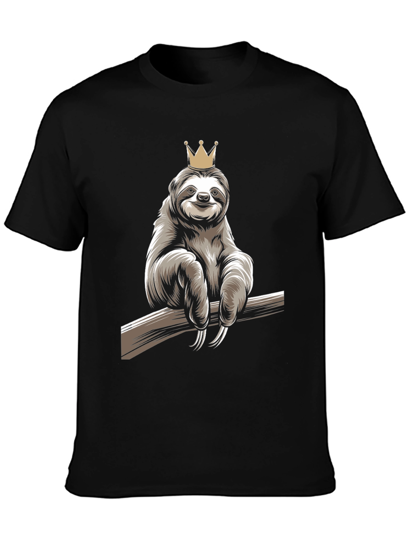 Sloth King Graphic T-Shirt - Relaxed Casual Wear
