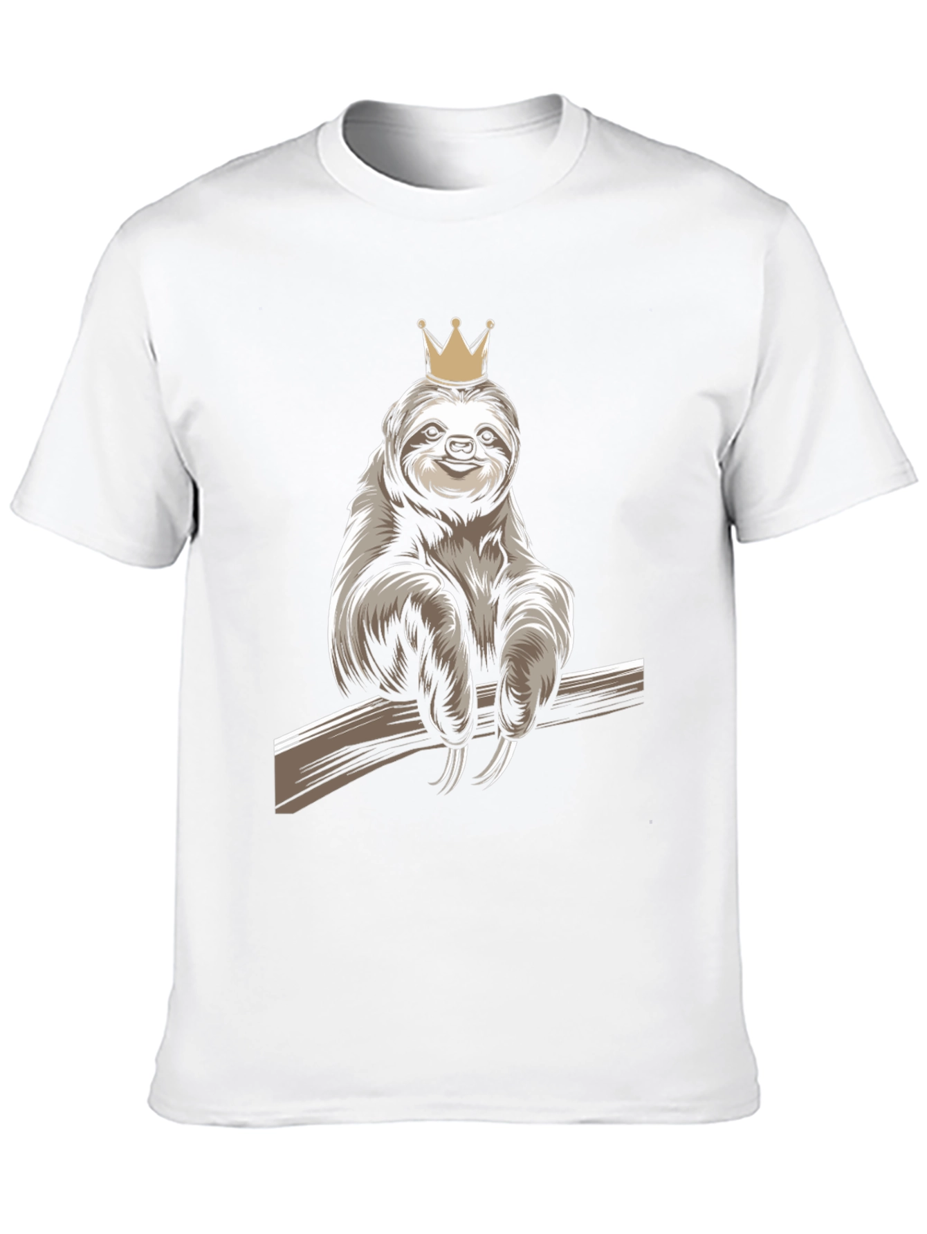 Sloth King Graphic T-Shirt - Relaxed Casual Wear