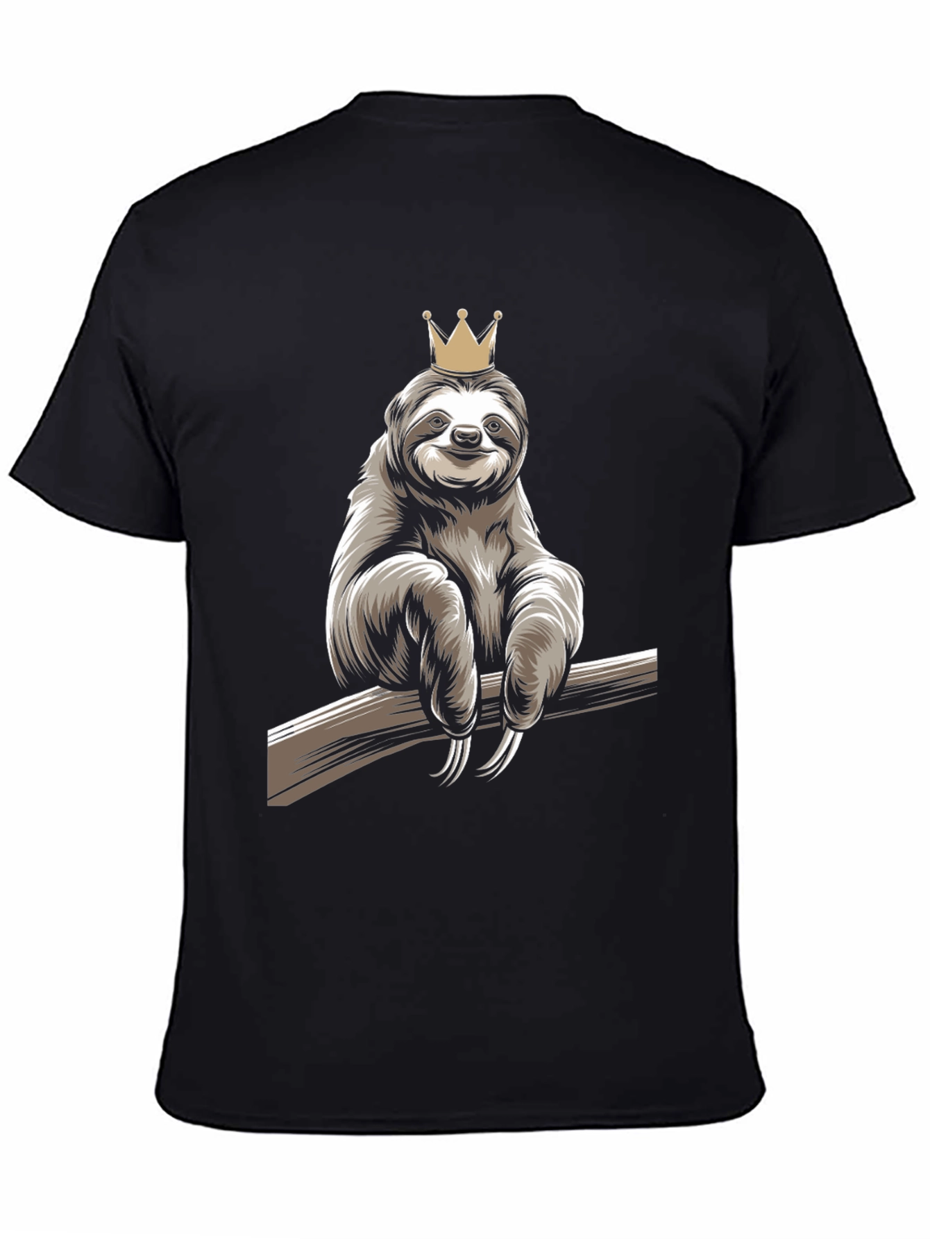 Sloth King Graphic T-Shirt - Relaxed Casual Wear