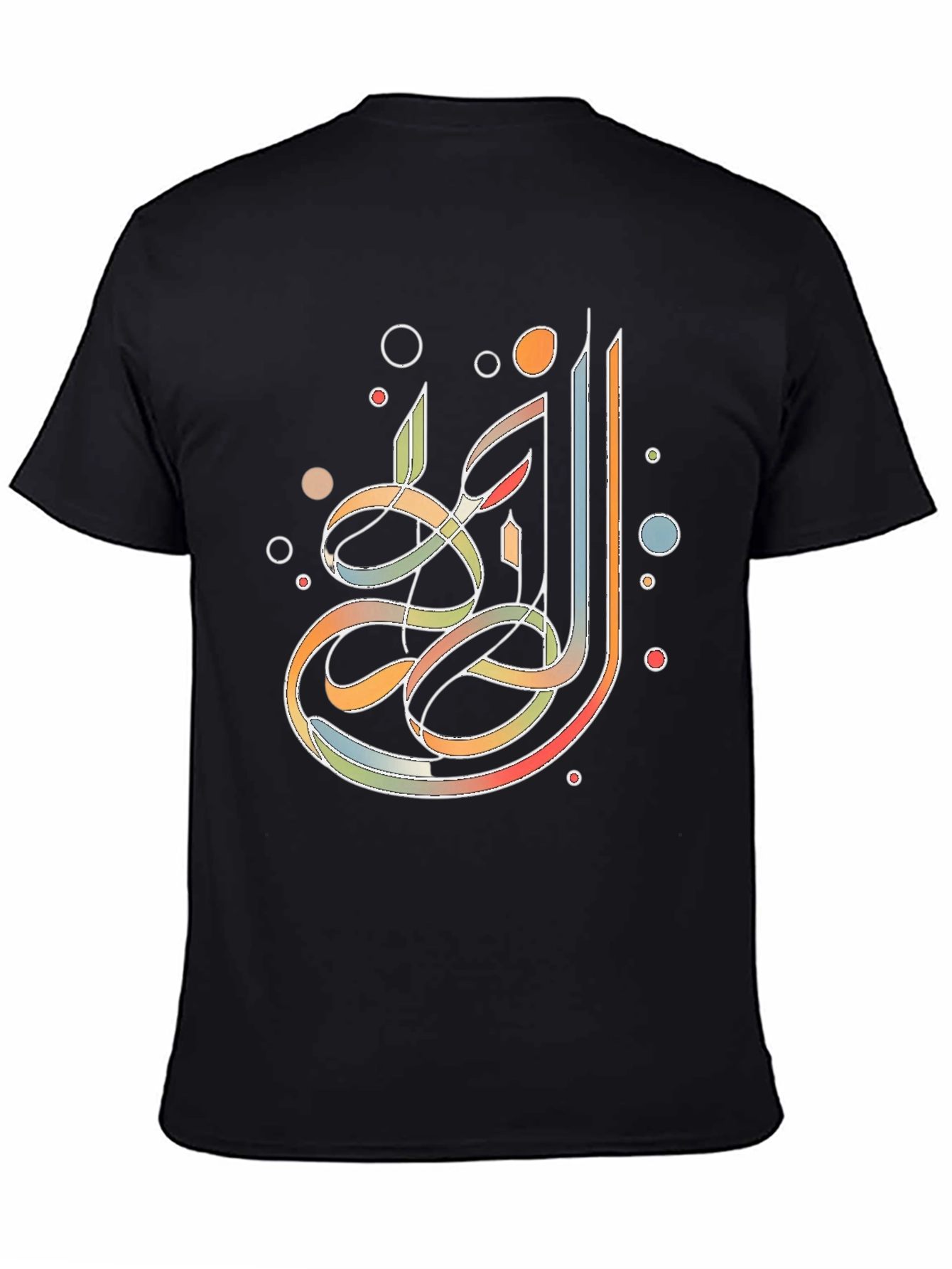 Abstract Calligraphy Graphic T-Shirt - Mens Black Tee