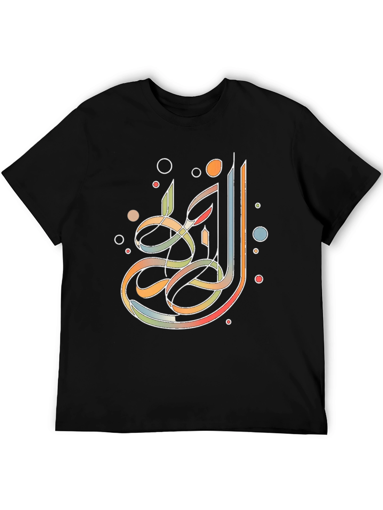 Abstract Calligraphy Graphic T-Shirt - Mens Black Tee