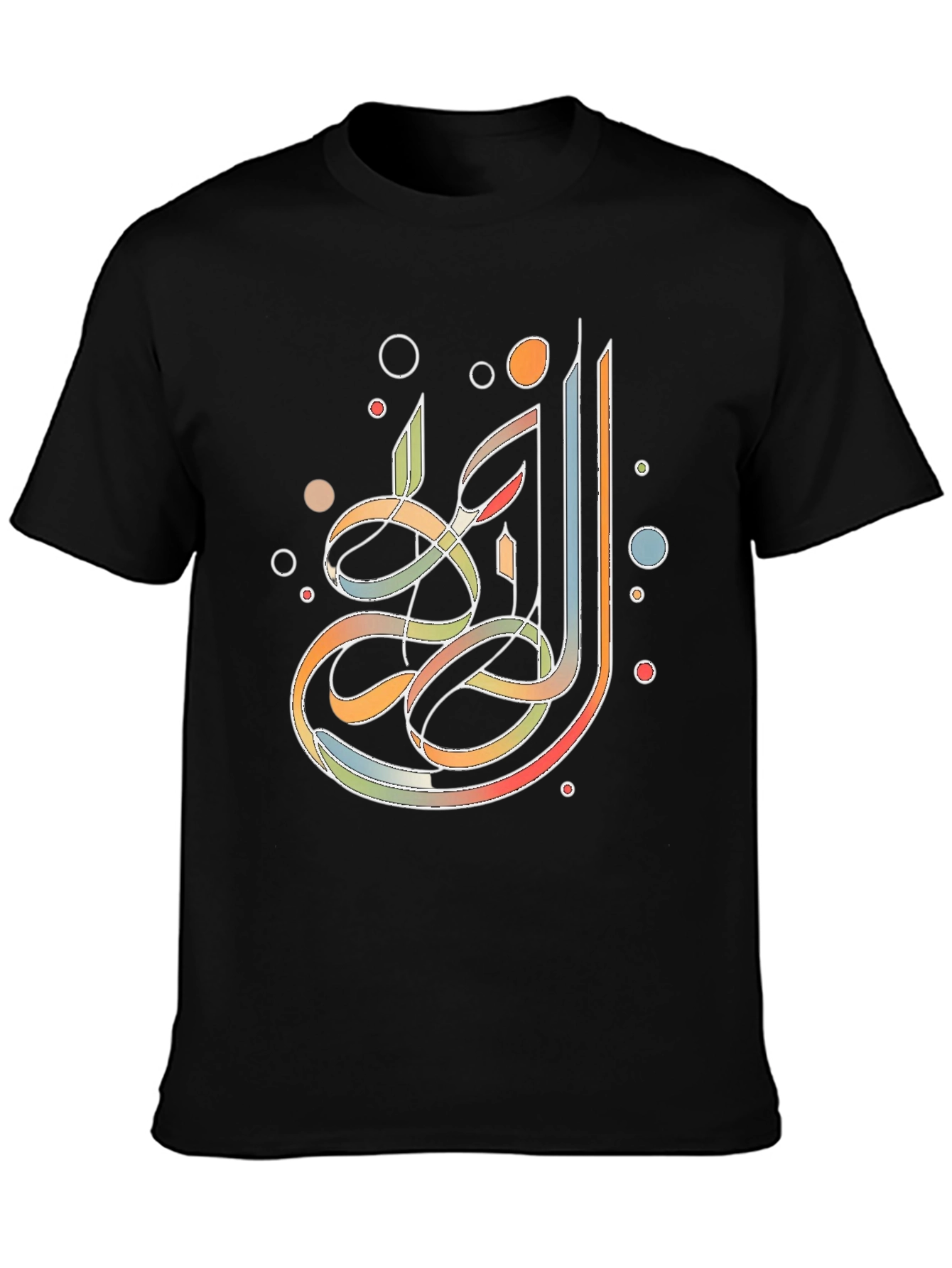 Abstract Calligraphy Graphic T-Shirt - Mens Black Tee
