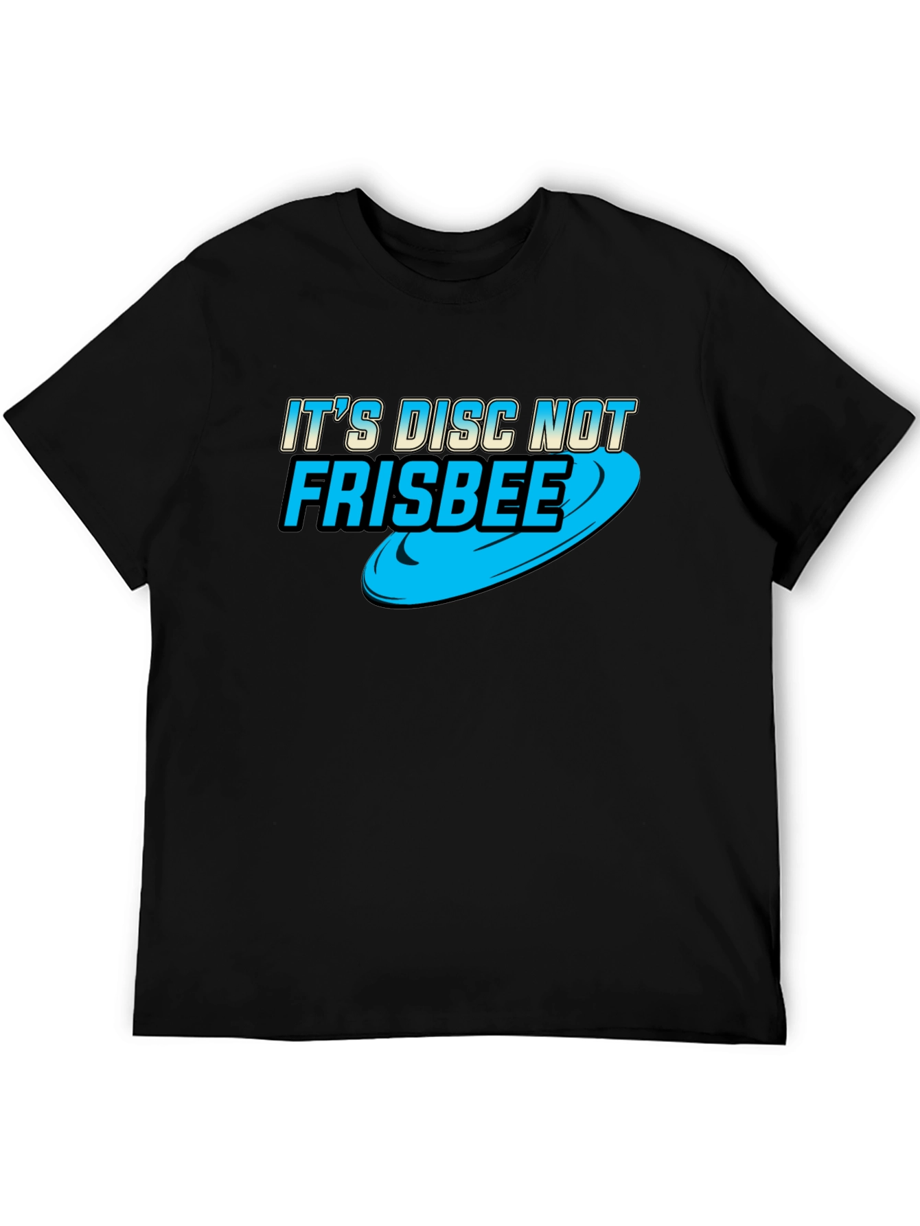 Its Disc Not Frisbee - Black Cotton Tee