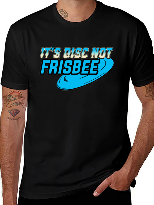 Its Disc Not Frisbee - Black Cotton Tee