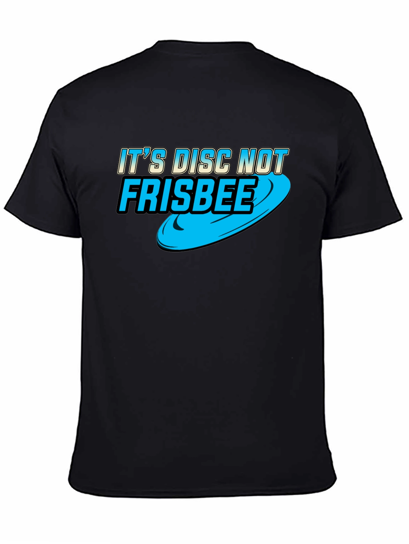 Its Disc Not Frisbee - Black Cotton Tee