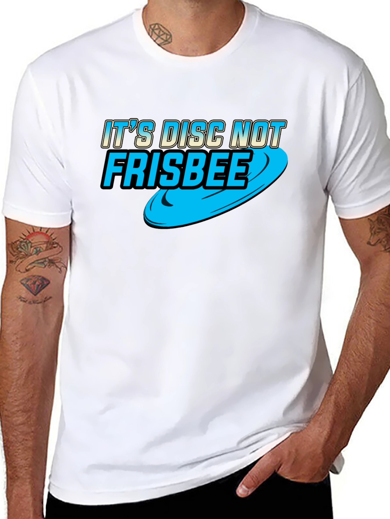 Its Disc Not Frisbee - Black Cotton Tee