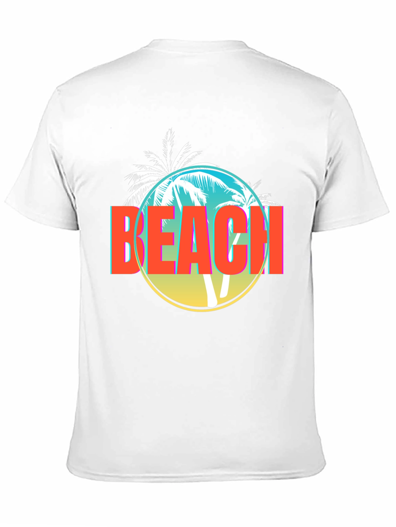 Retro Beach Palm Tree Graphic T-Shirt