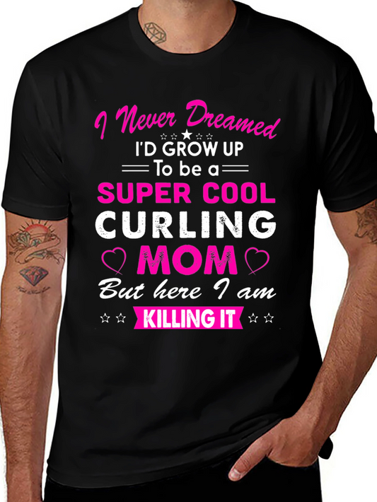Super Cool Curling Mom T-Shirt