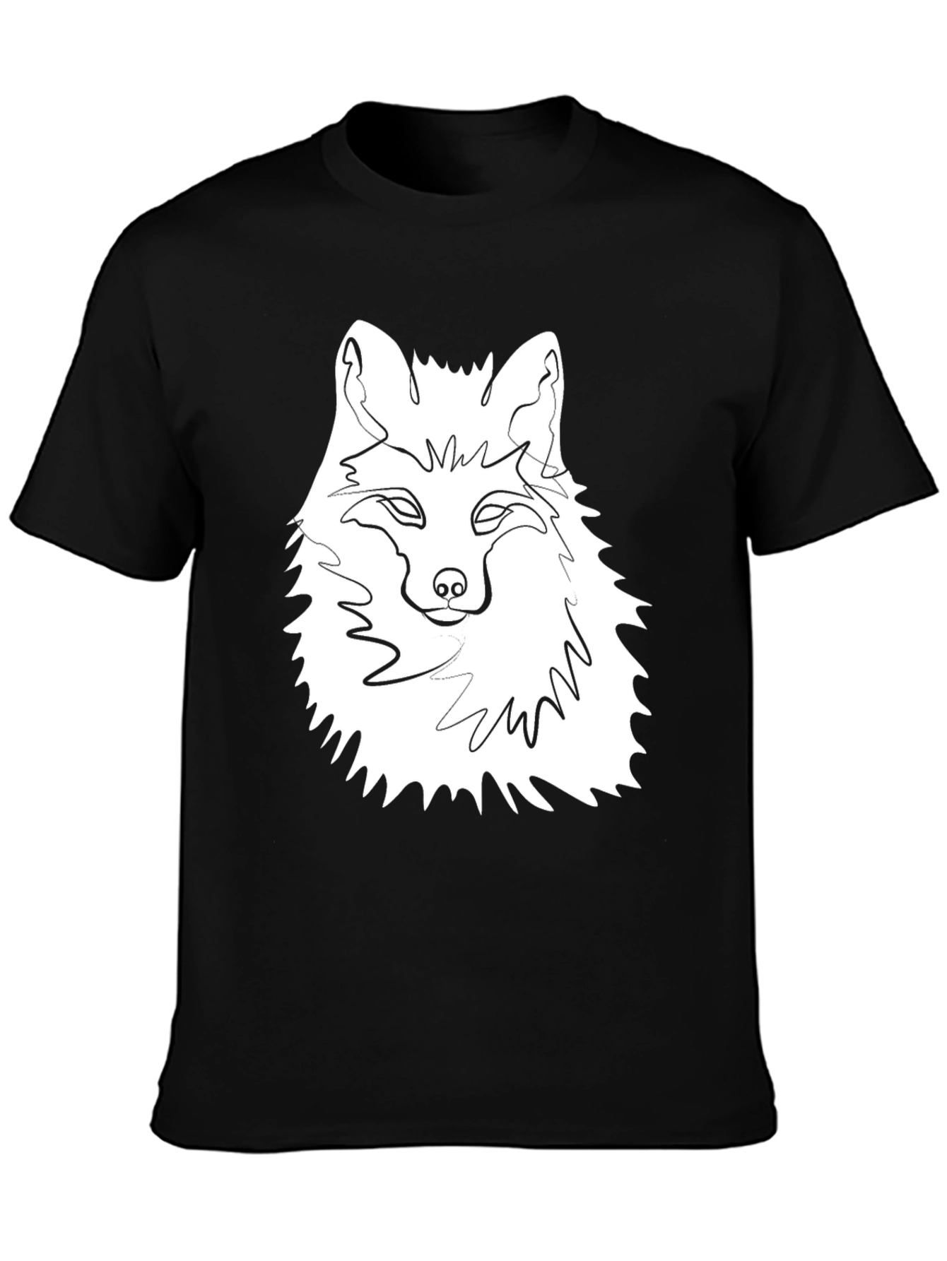 Fox Graphic Tee - Modern Line Art Design
