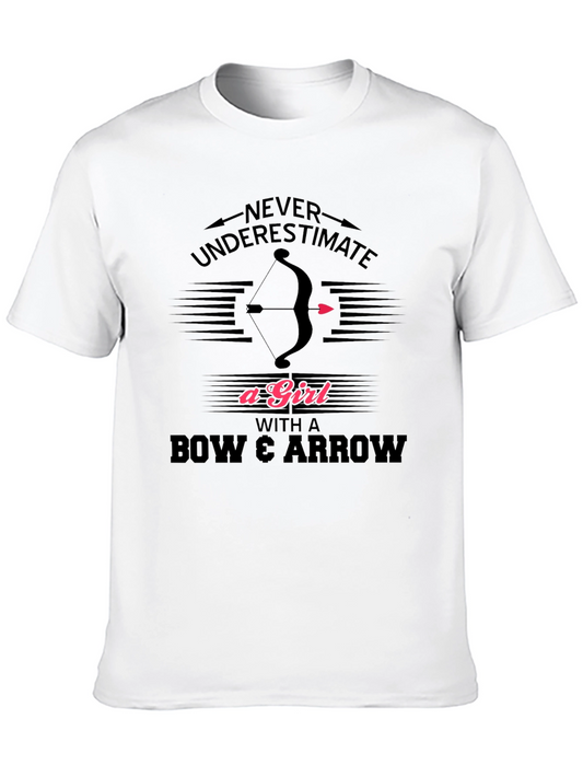 Never Underestimate A Girl Bow Arrow T-Shirt