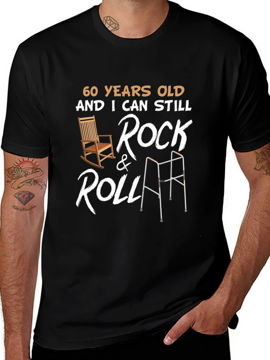 60 Years Old Rock & Roll Graphic T-Shirt