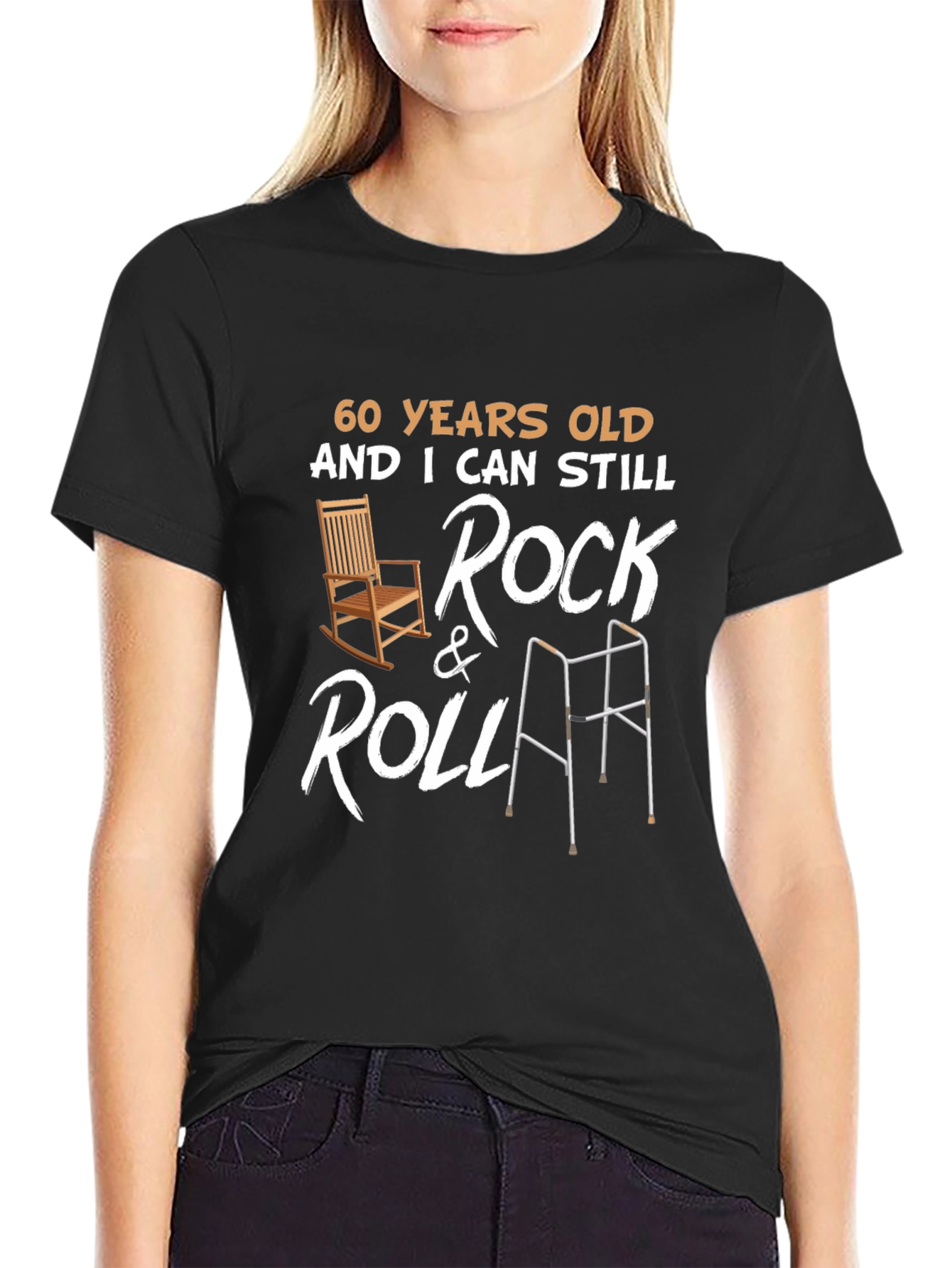 60 Years Old Rock & Roll Graphic T-Shirt