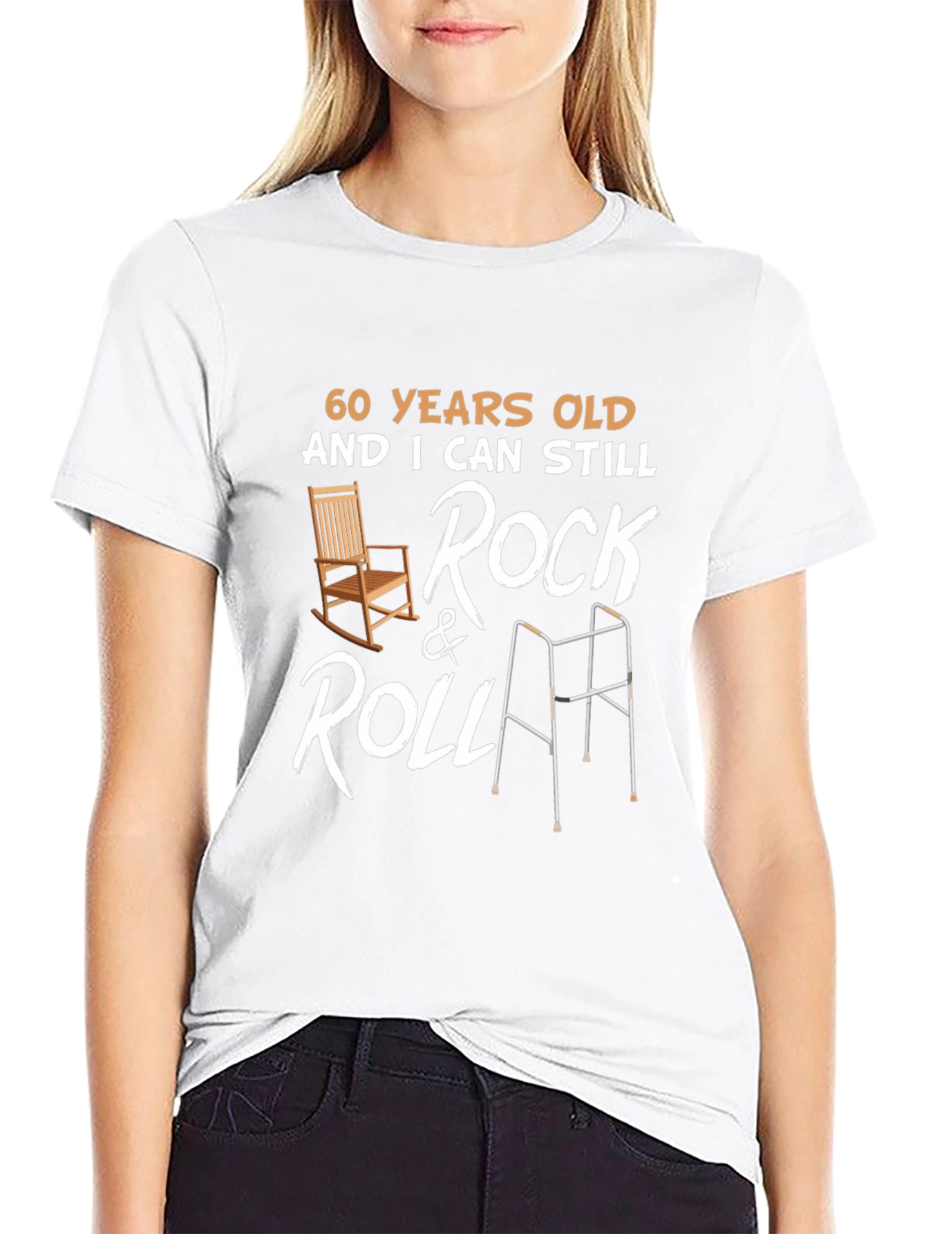 60 Years Old Rock & Roll Graphic T-Shirt