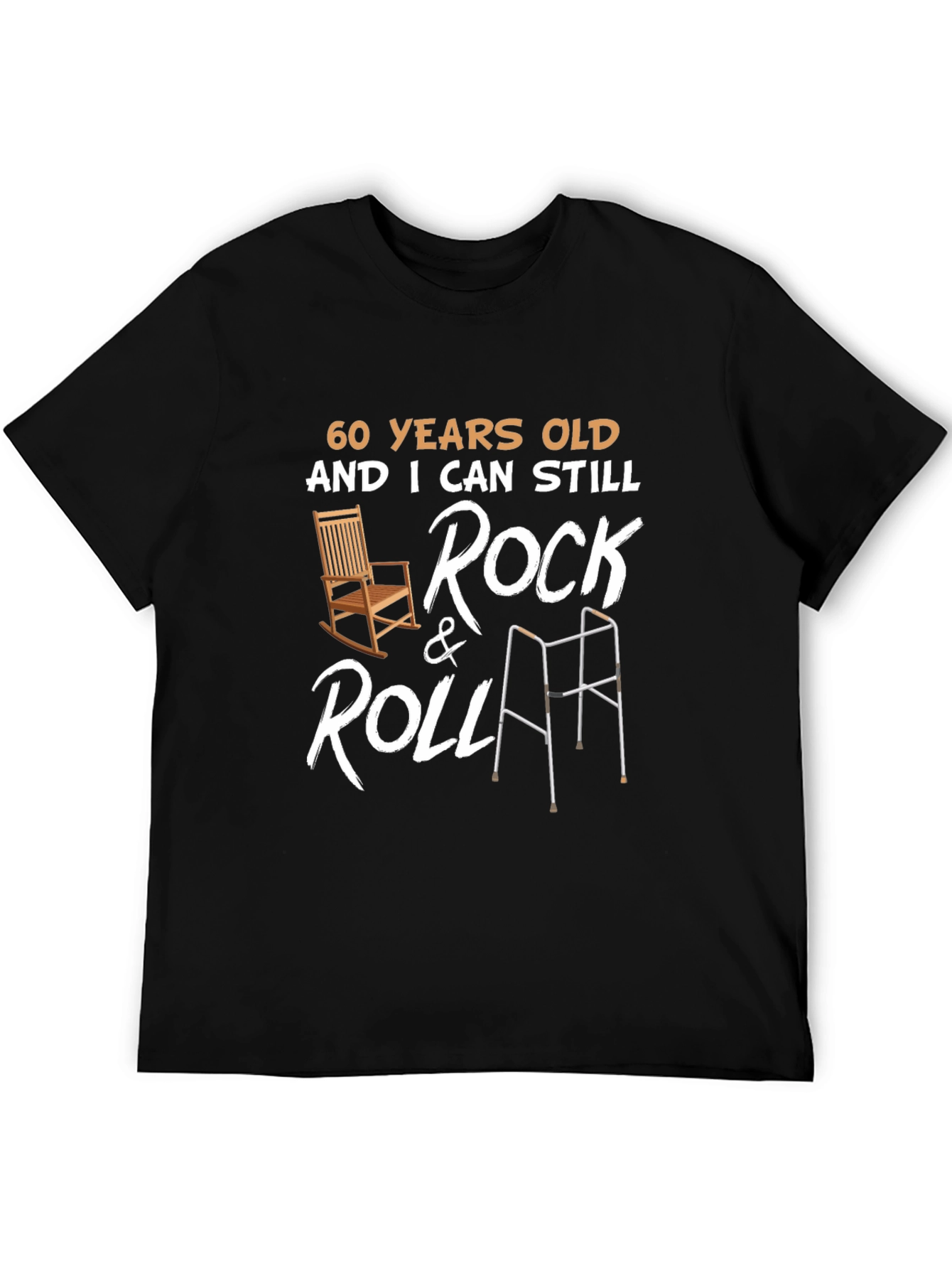 60 Years Old Rock & Roll Graphic T-Shirt