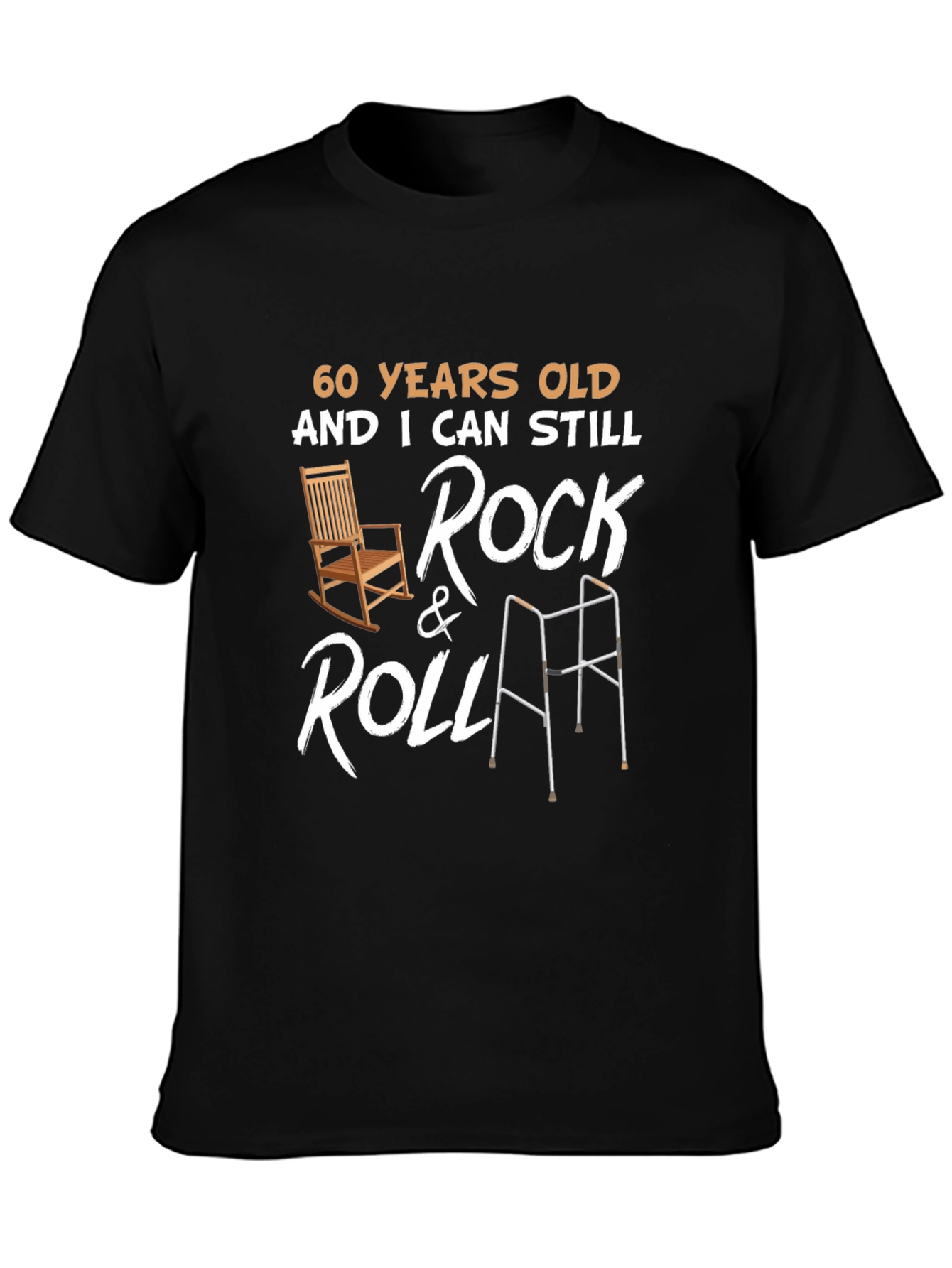 60 Years Old Rock & Roll Graphic T-Shirt