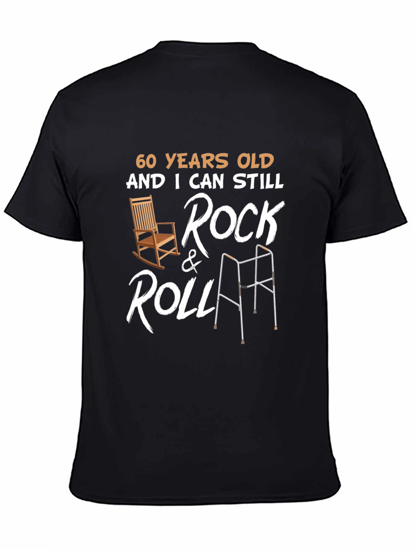 60 Years Old Rock & Roll Graphic T-Shirt