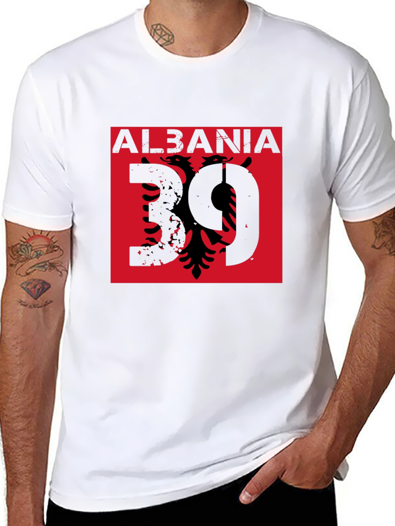 Albania Eagle Graphic Tee - Mens Black Shirt