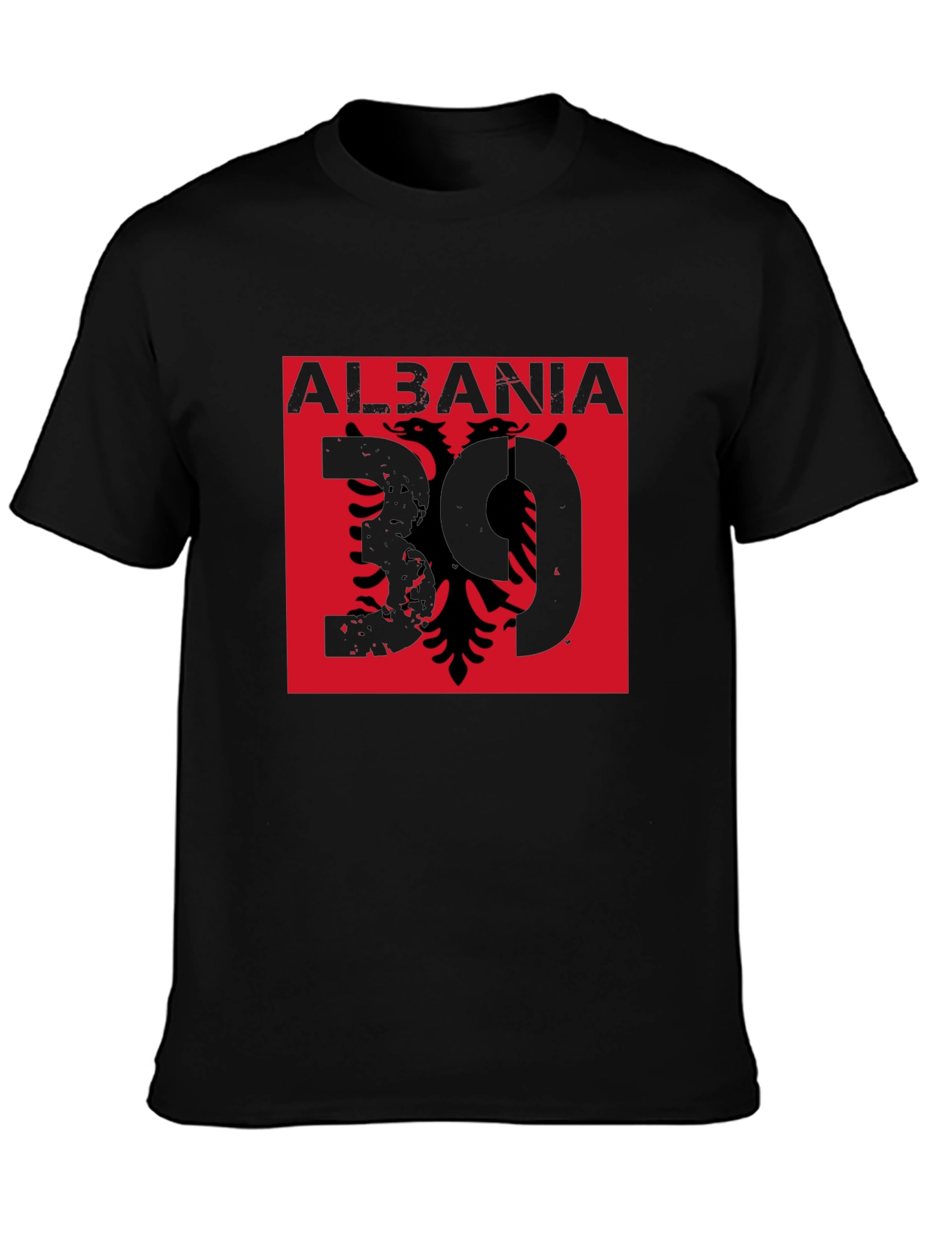 Albania Eagle Graphic Tee - Mens Black Shirt