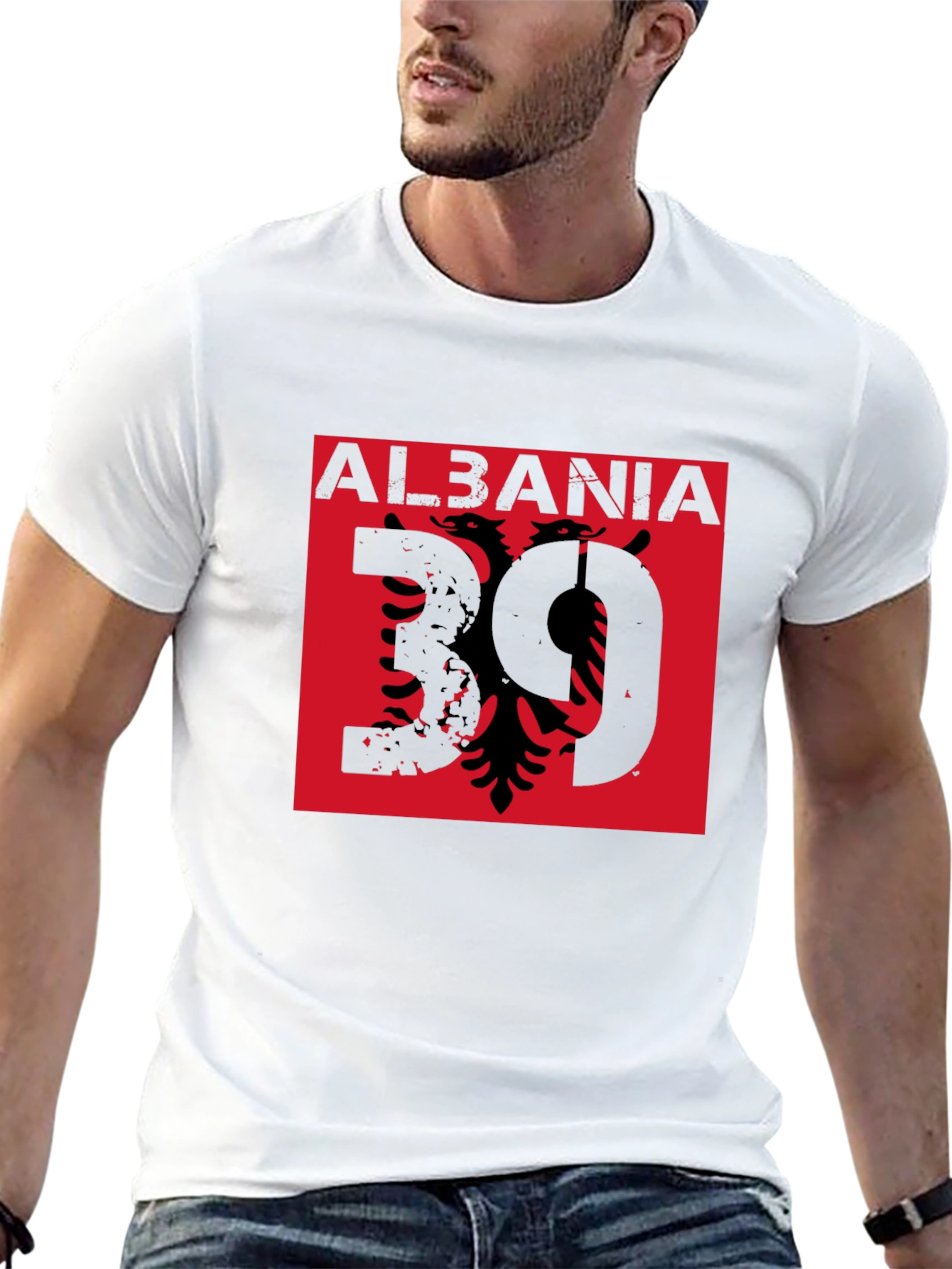 Albania Eagle Graphic Tee - Mens Black Shirt