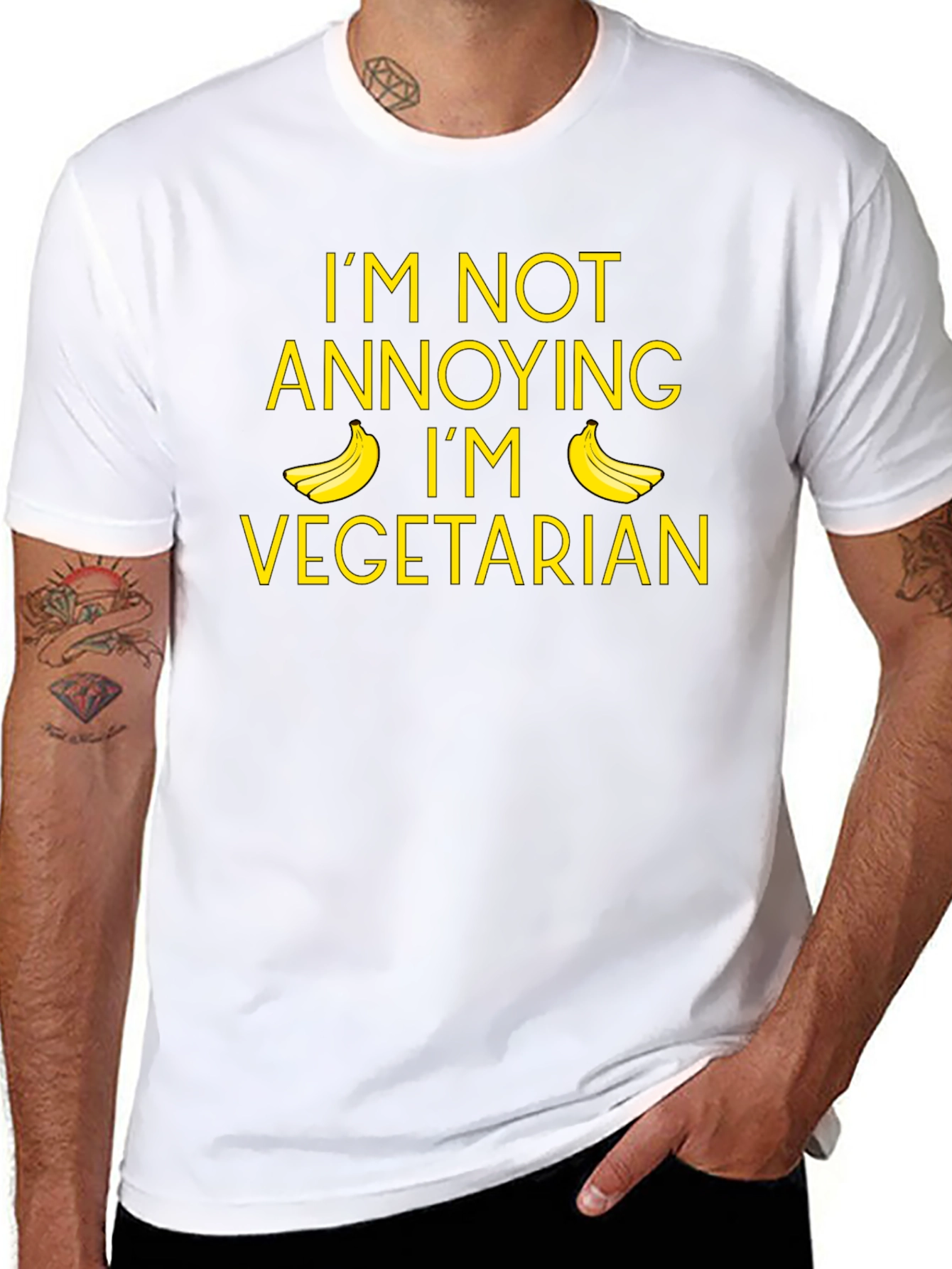 Funny Vegetarian T-Shirt - Annoying Banana Graphic Tee