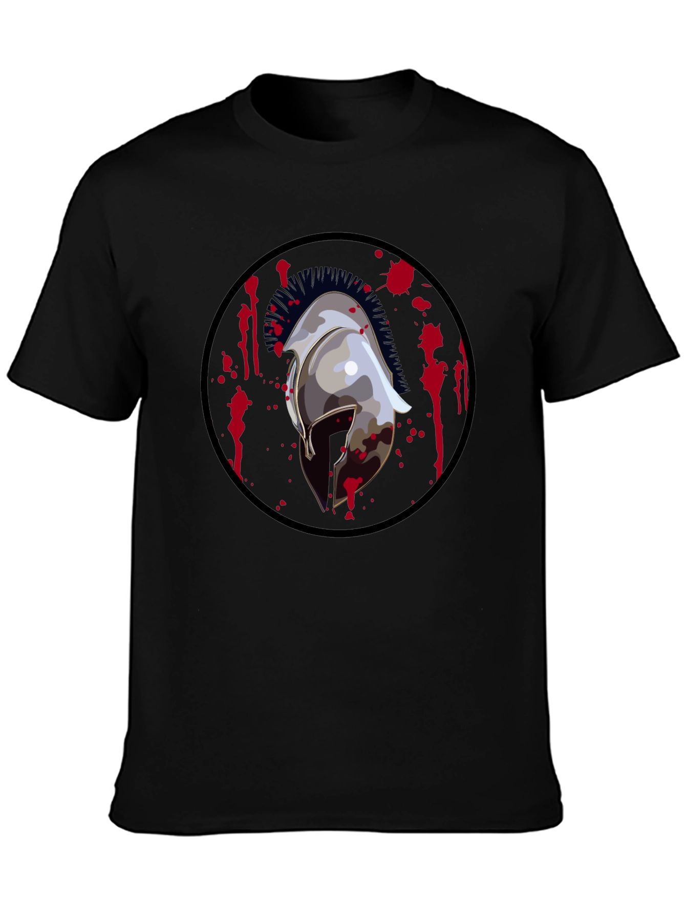 Spartan Helmet Graphic Tee - Black T-Shirt