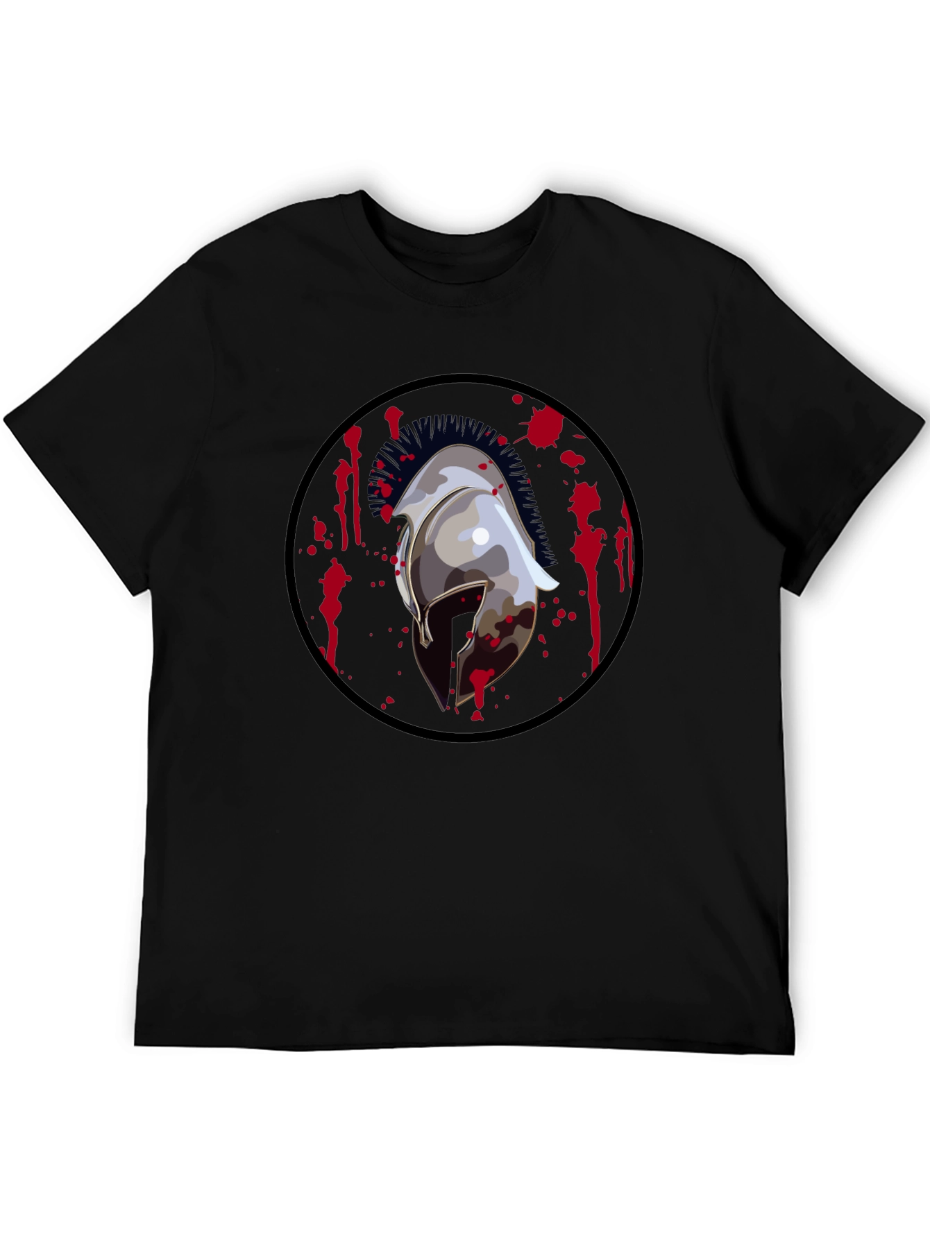 Spartan Helmet Graphic Tee - Black T-Shirt