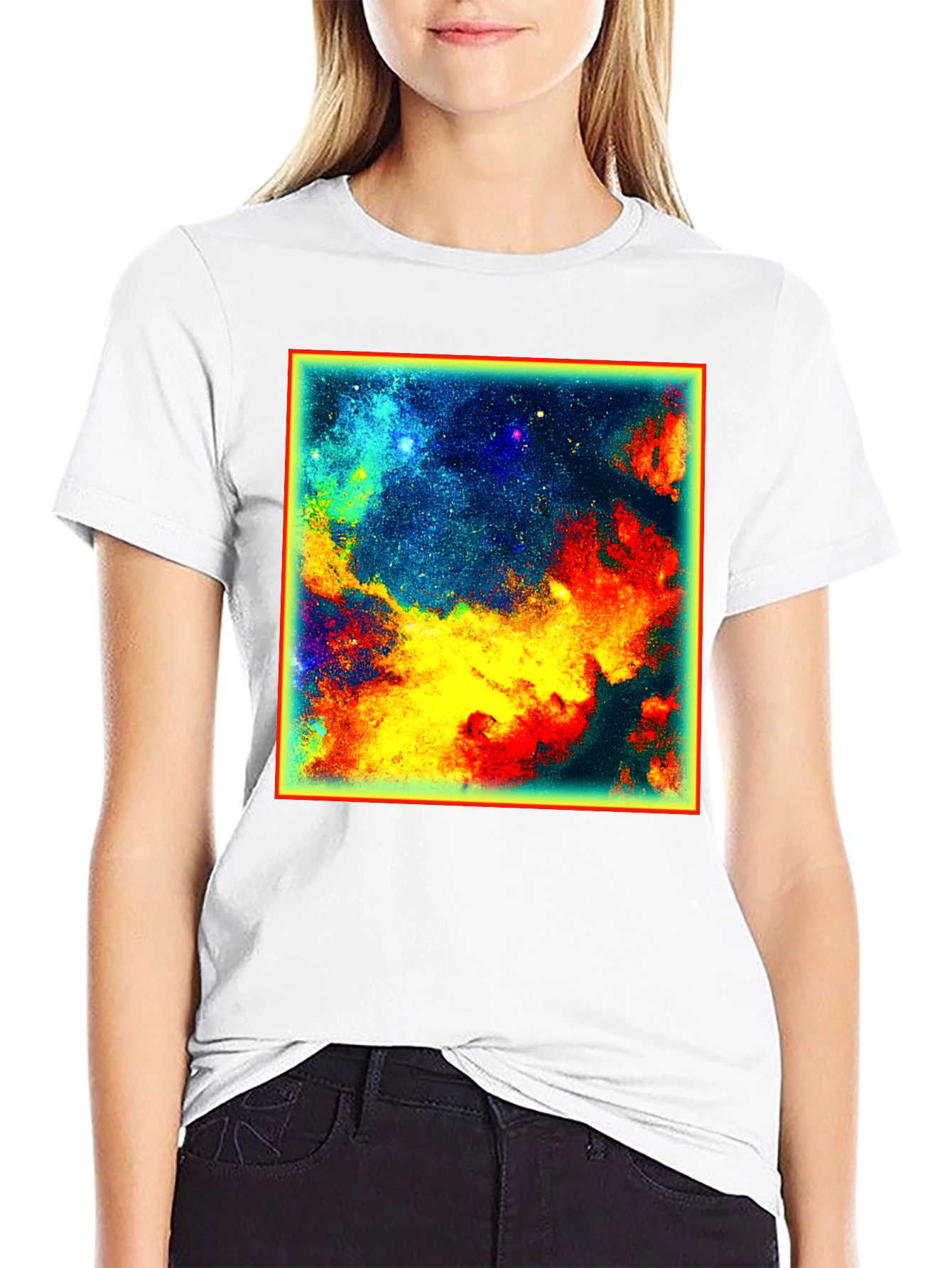 Nebula Galaxy Graphic Tee - Mens Black T-Shirt