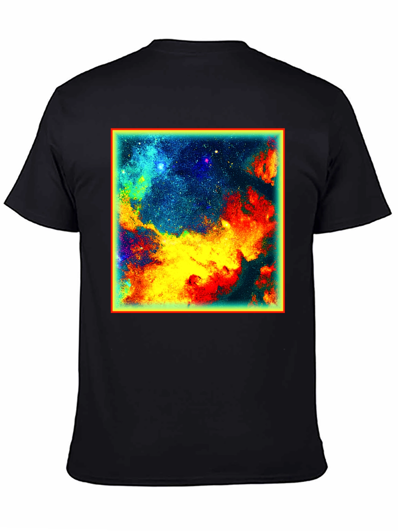 Nebula Galaxy Graphic Tee - Mens Black T-Shirt
