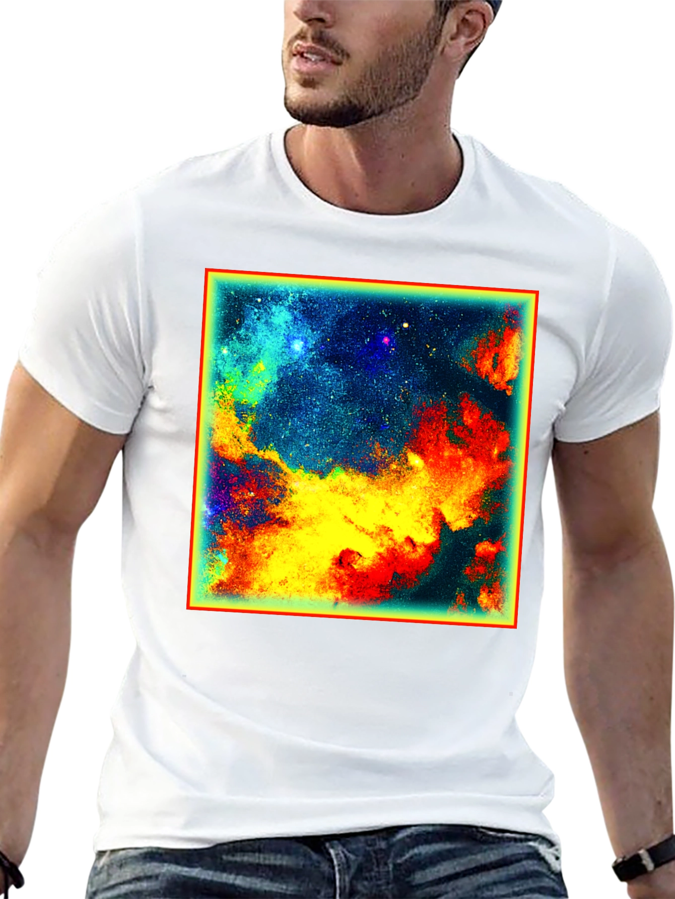 Nebula Galaxy Graphic Tee - Mens Black T-Shirt