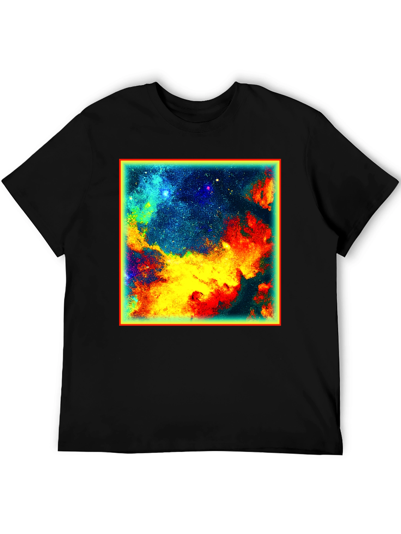 Nebula Galaxy Graphic Tee - Mens Black T-Shirt