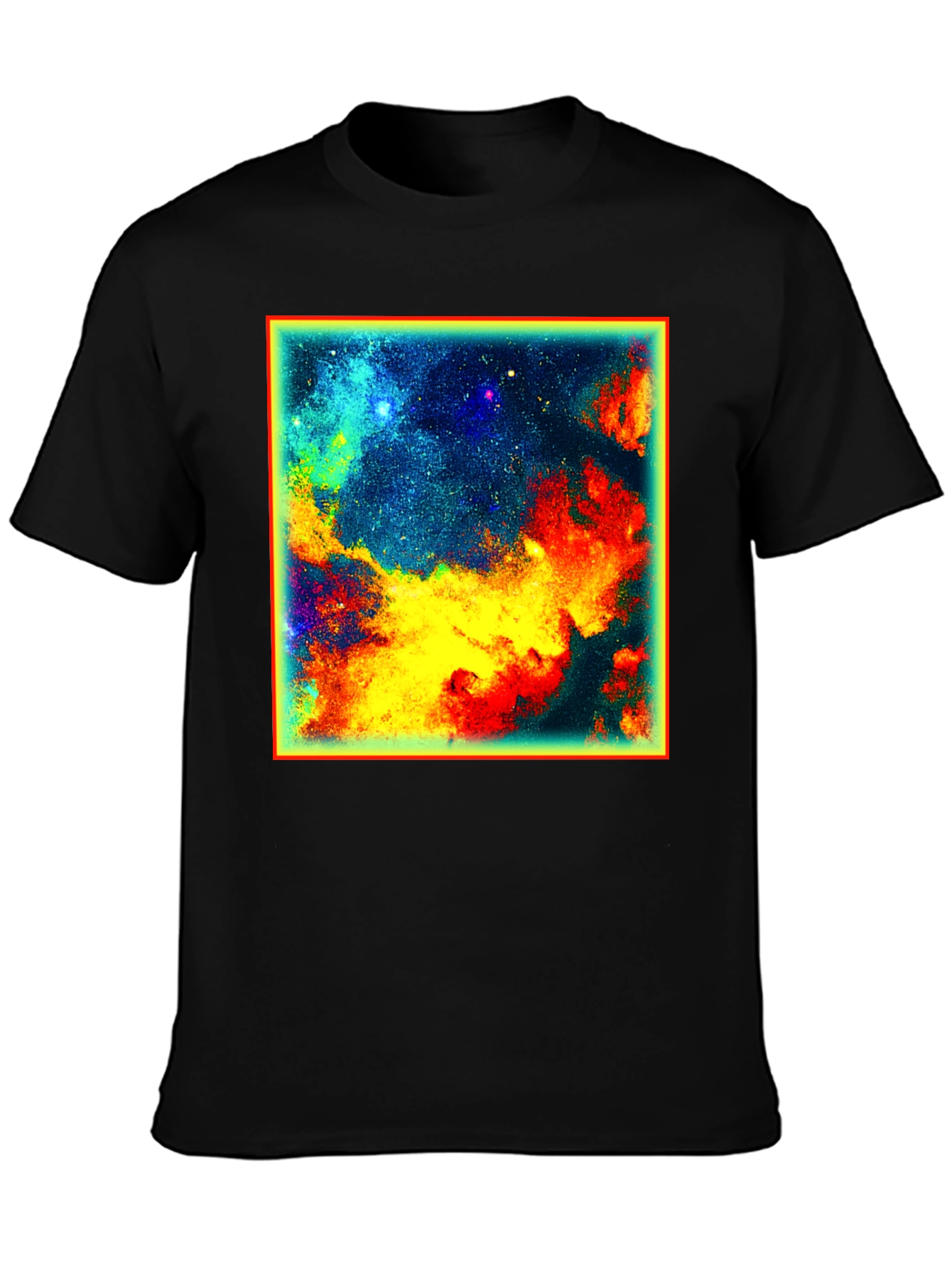 Nebula Galaxy Graphic Tee - Mens Black T-Shirt