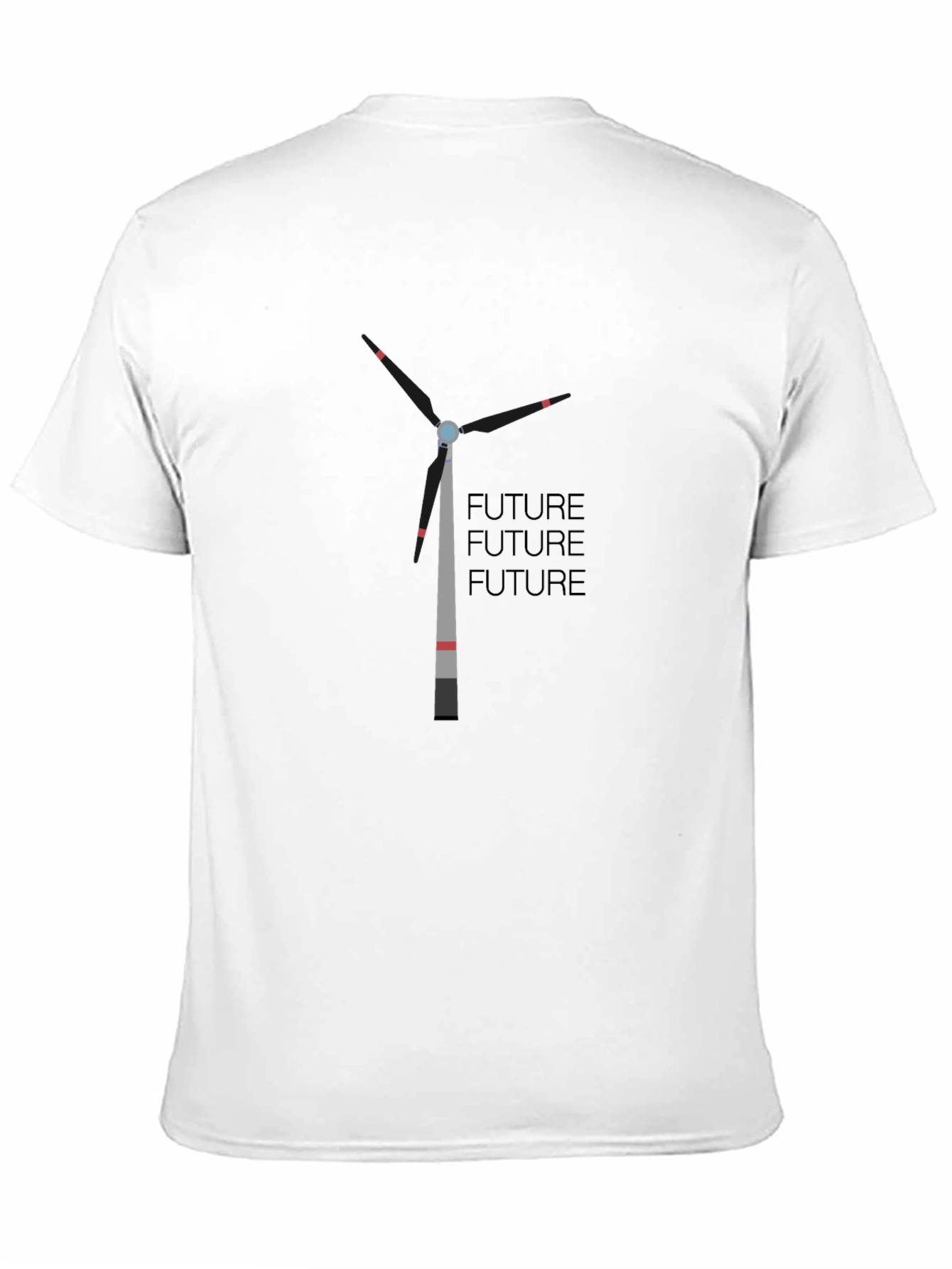 Future Wind Turbine Graphic Tee - Black