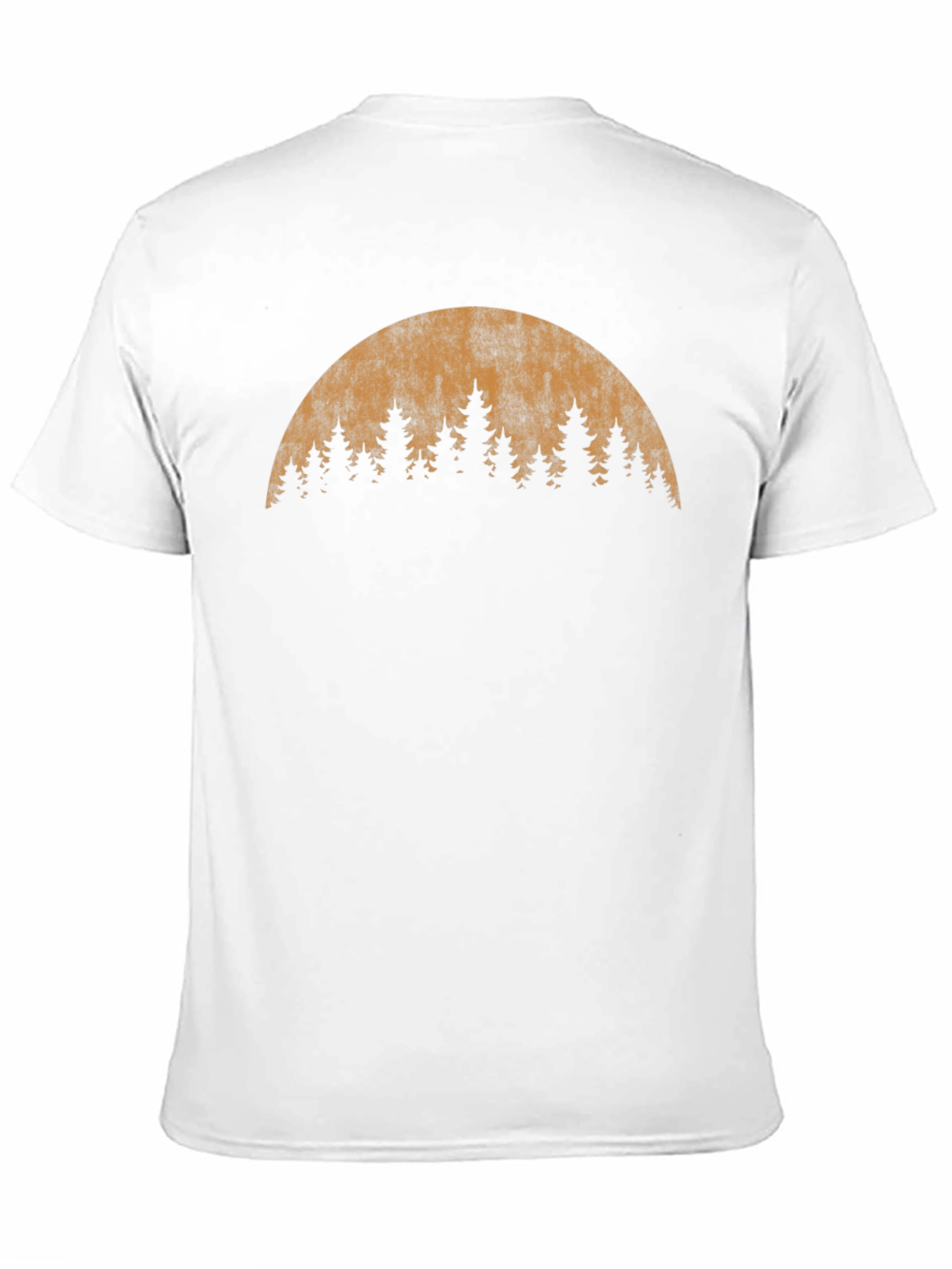 Retro Forest Moon Graphic T-Shirt - Black
