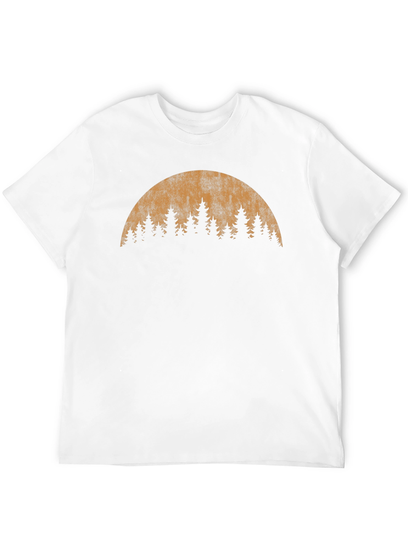 Retro Forest Moon Graphic T-Shirt - Black