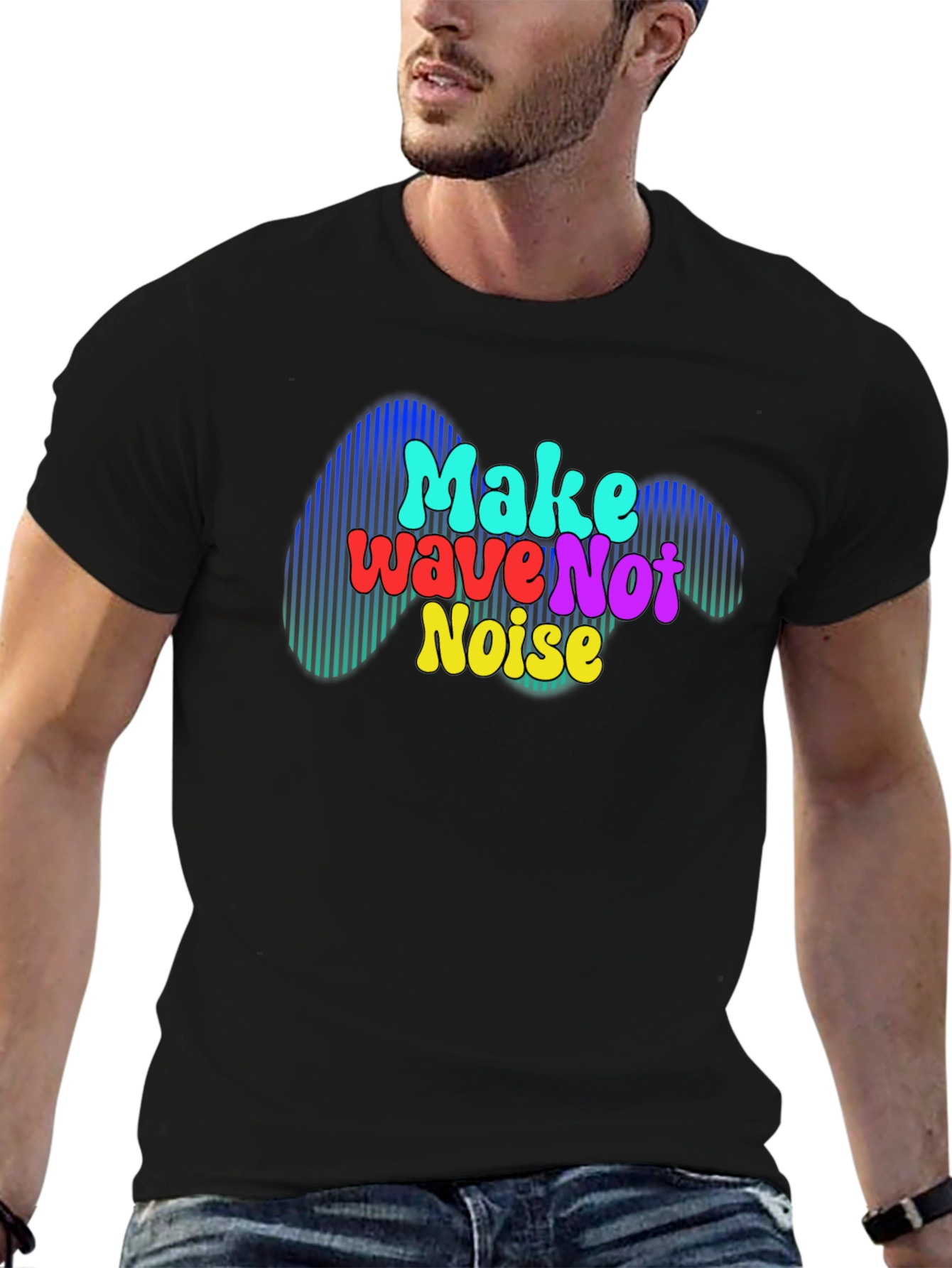 Make Wave Not Noise Graphic T-Shirt