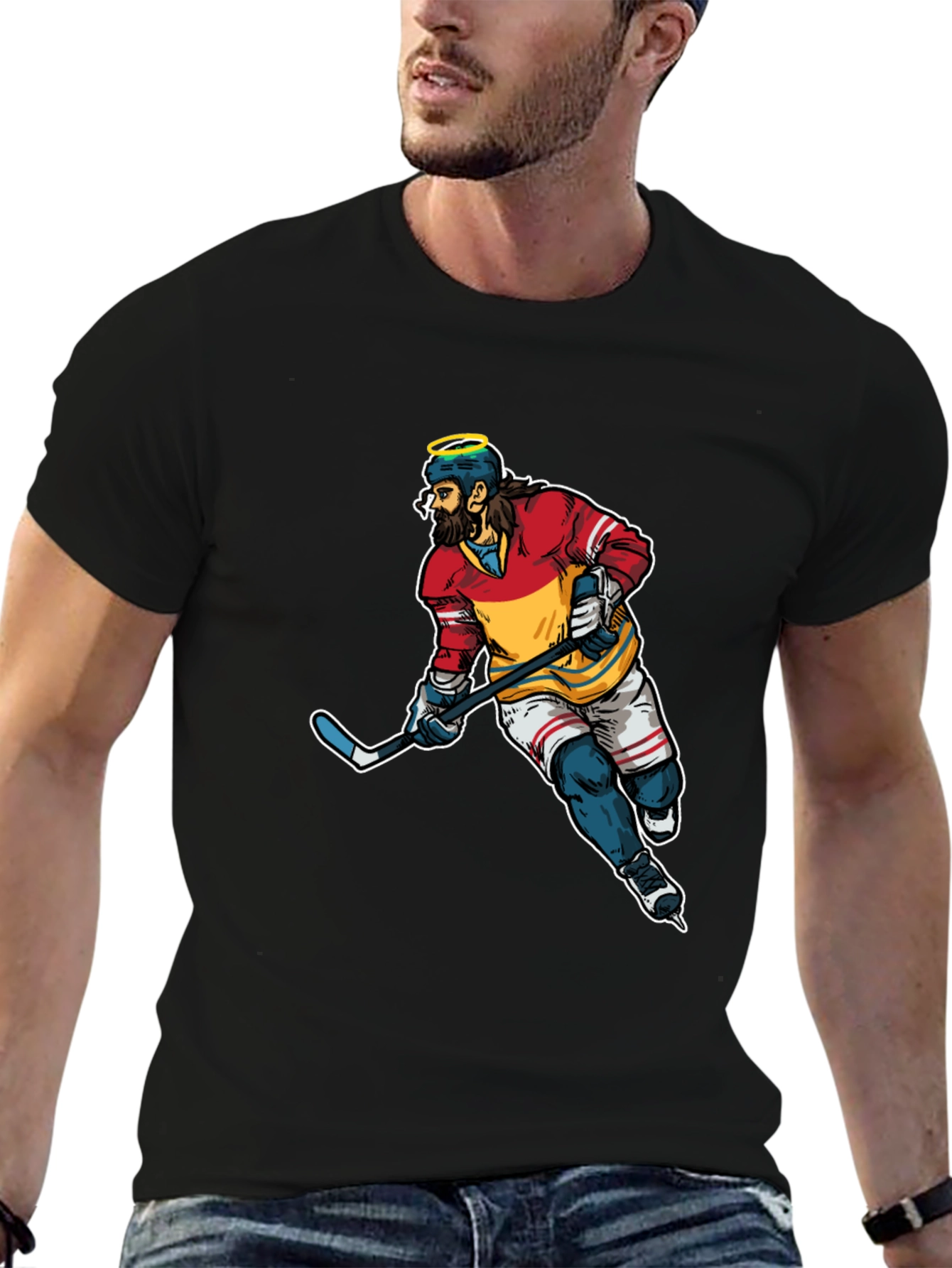 Hockey Jesus Graphic T-Shirt