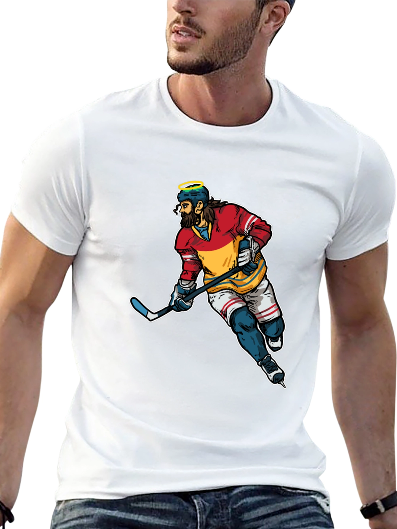 Hockey Jesus Graphic T-Shirt
