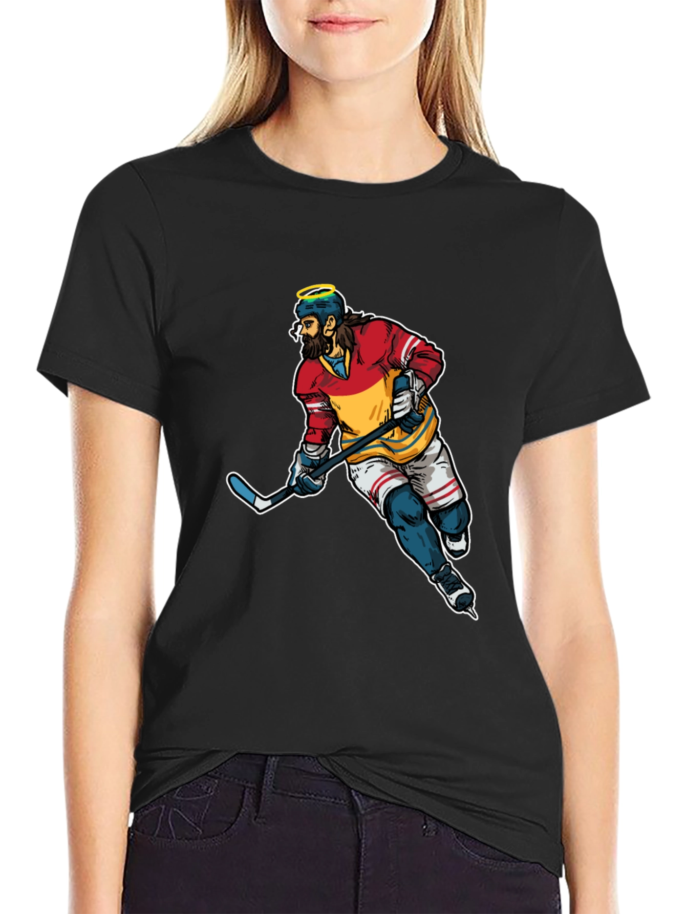 Hockey Jesus Graphic T-Shirt
