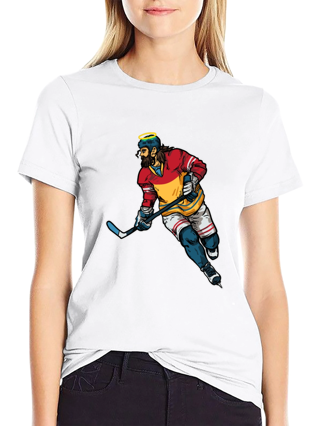 Hockey Jesus Graphic T-Shirt