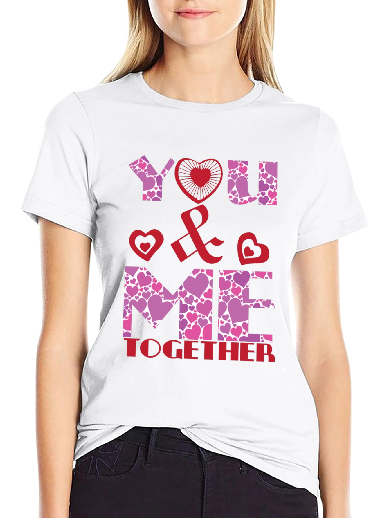 You & Me Together Valentines Day Graphic Tee