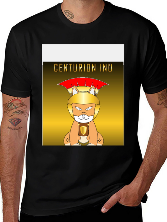 Centurion Inu Graphic T-Shirt - Black Cotton Tee