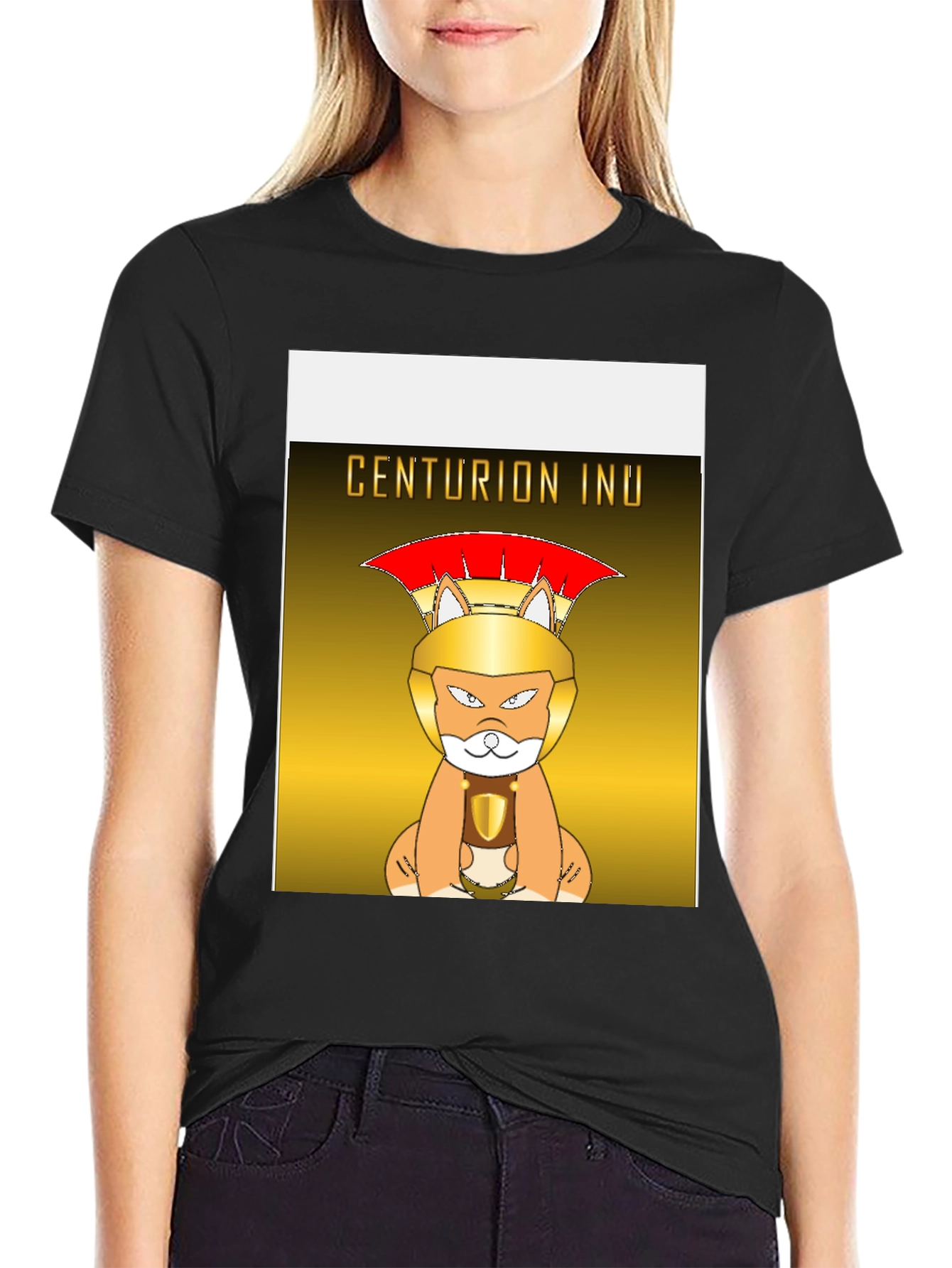 Centurion Inu Graphic T-Shirt - Black Cotton Tee