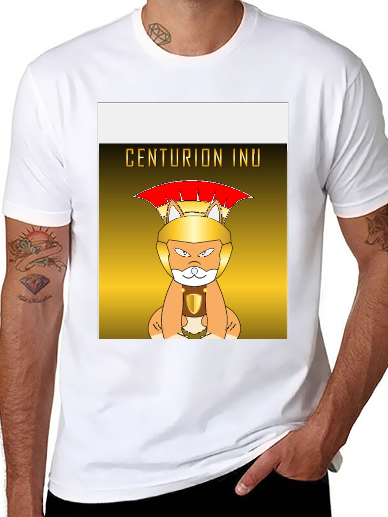 Centurion Inu Graphic T-Shirt - Black Cotton Tee