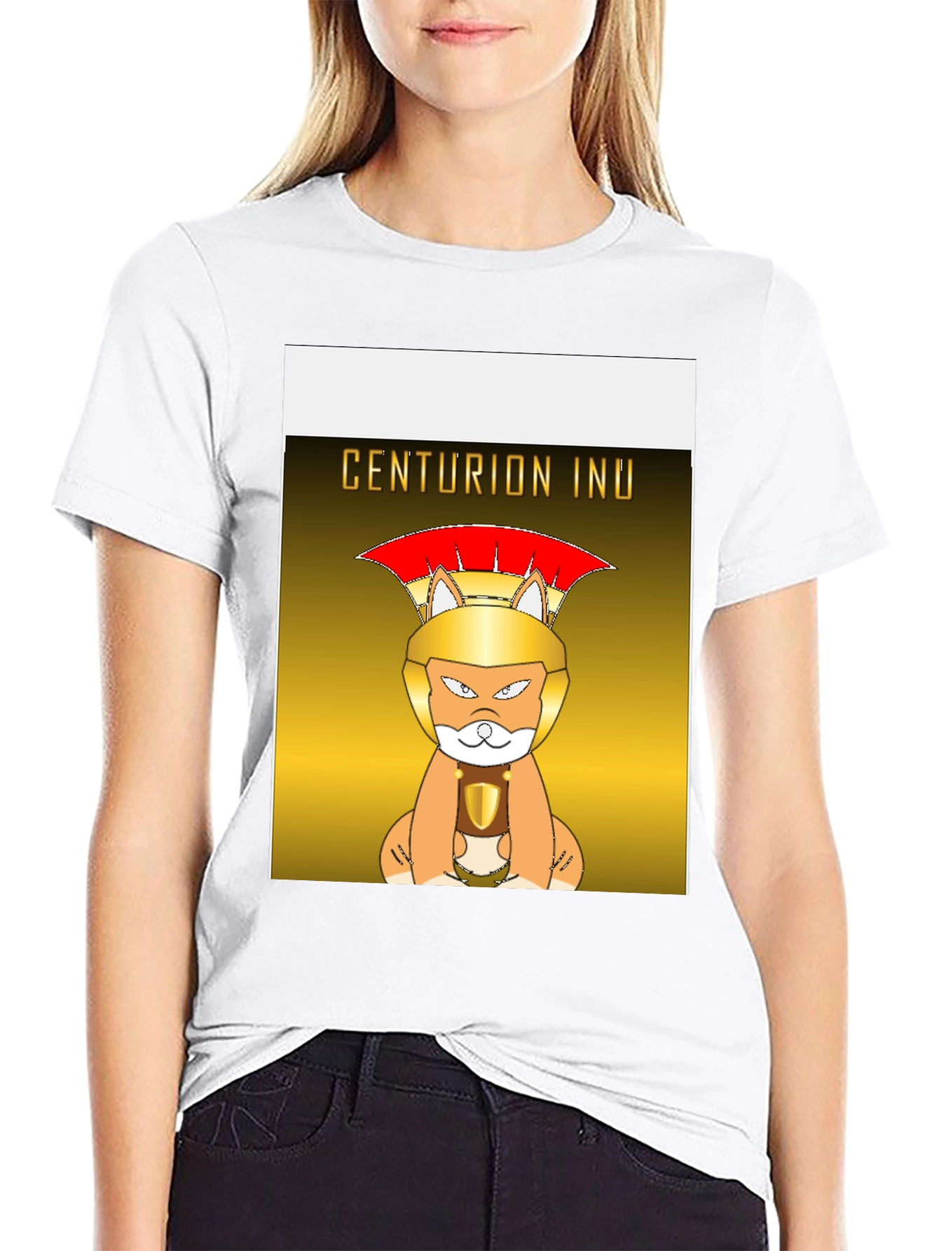 Centurion Inu Graphic T-Shirt - Black Cotton Tee