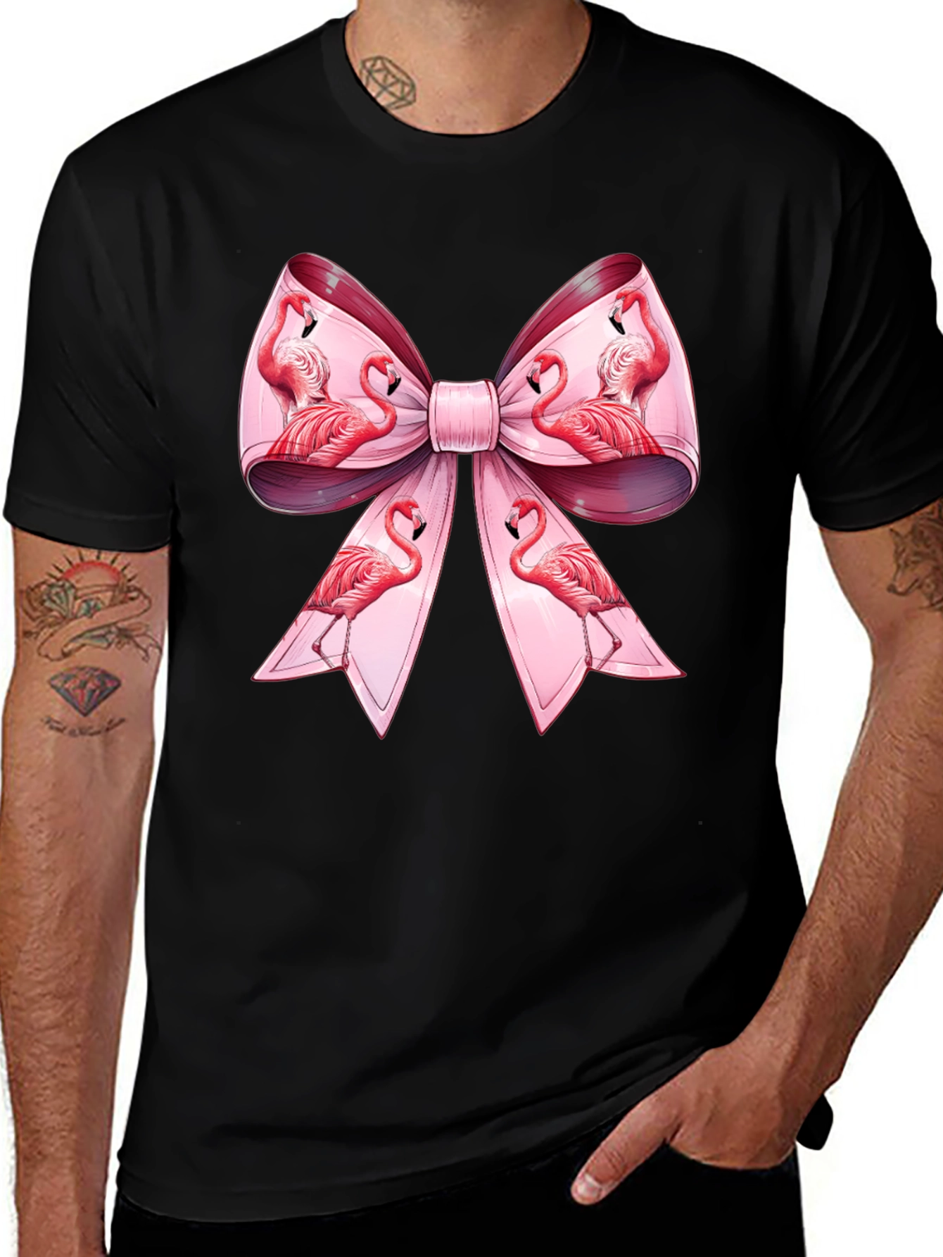 Flamingo Bow Graphic Tee